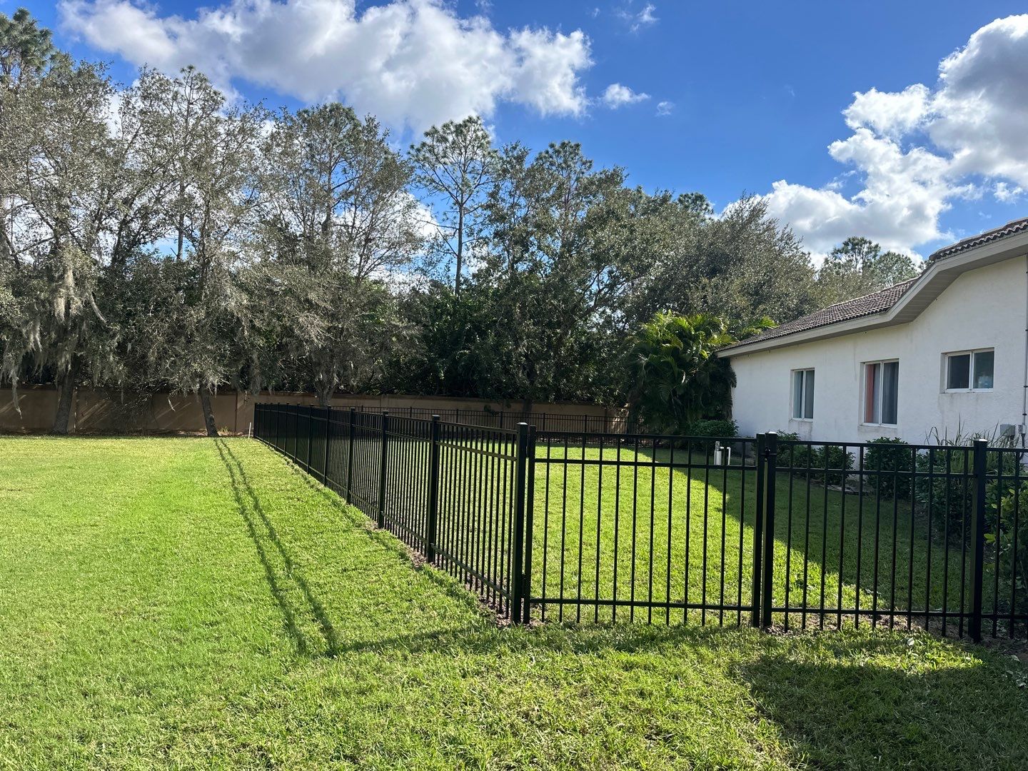 Aluminum Fence Installation using Black 3 Rail Aluminum Fence by Asap fence and gates, LLC