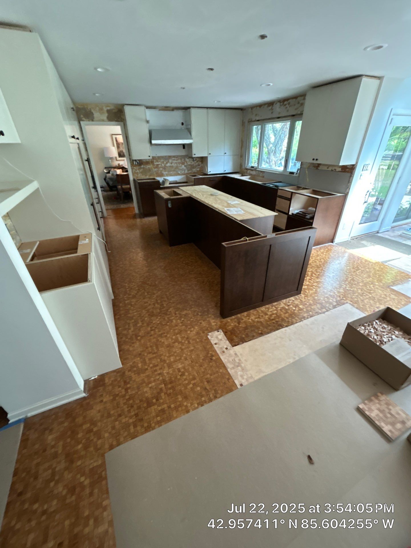 UNIQUE MID CENTURY MODERN Square Wood Tile Floor by RTBaldwin Hardwood Floors