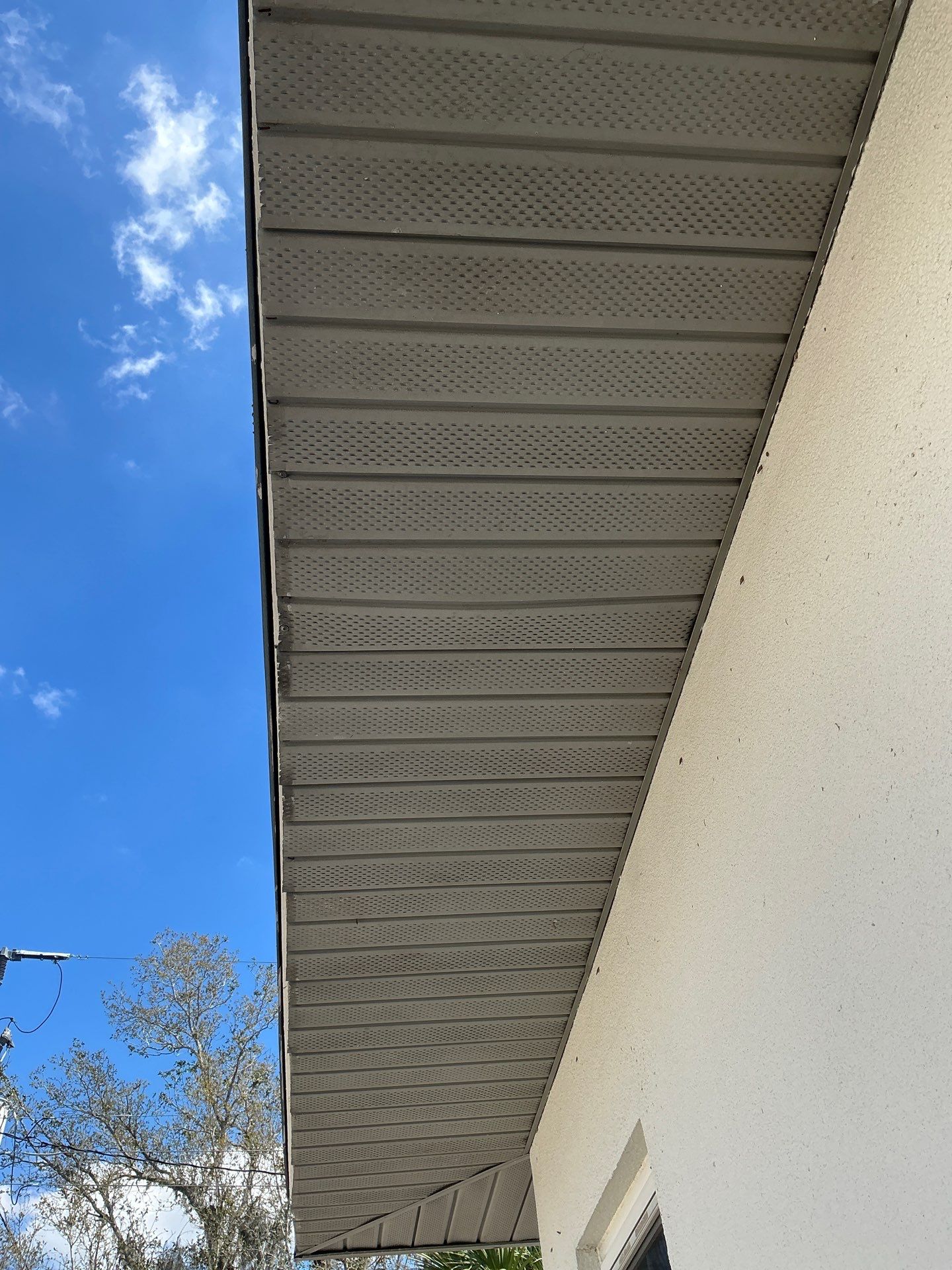 Soffit and Fascia Installation using White Soffit in Sarasota Fl by Gutter Professors