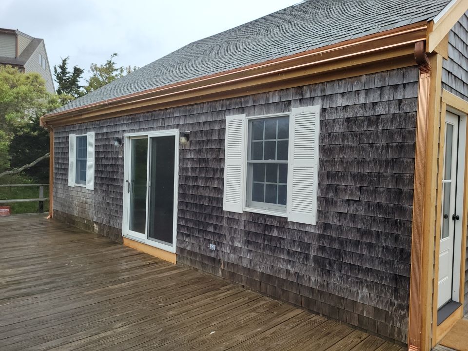 Gutter Installation using 5" K-Style Copper Gutter by Gutter Pro Enterprises