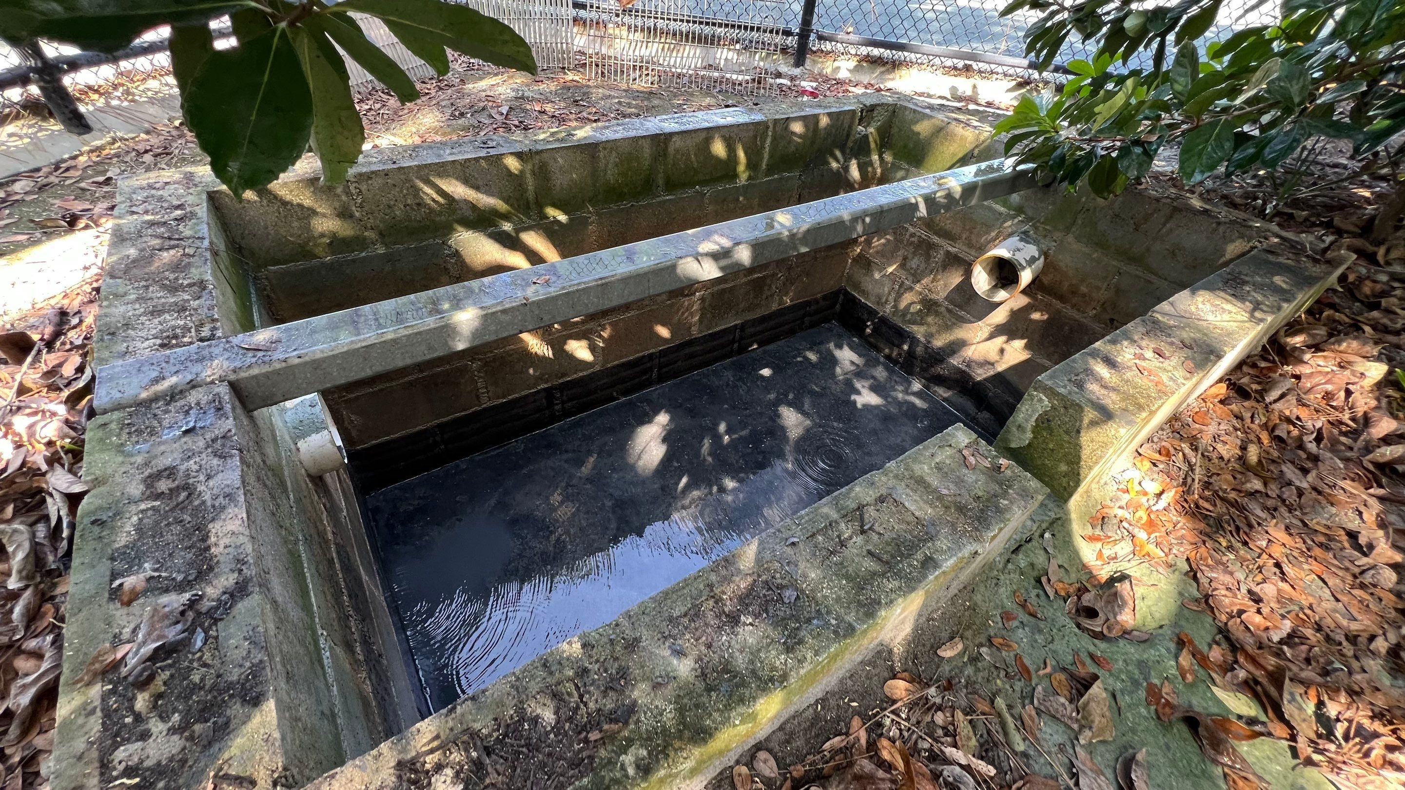 Cleaning Tennis Court Catch Basins by Don Mar, Inc. Storm Water Solutions
