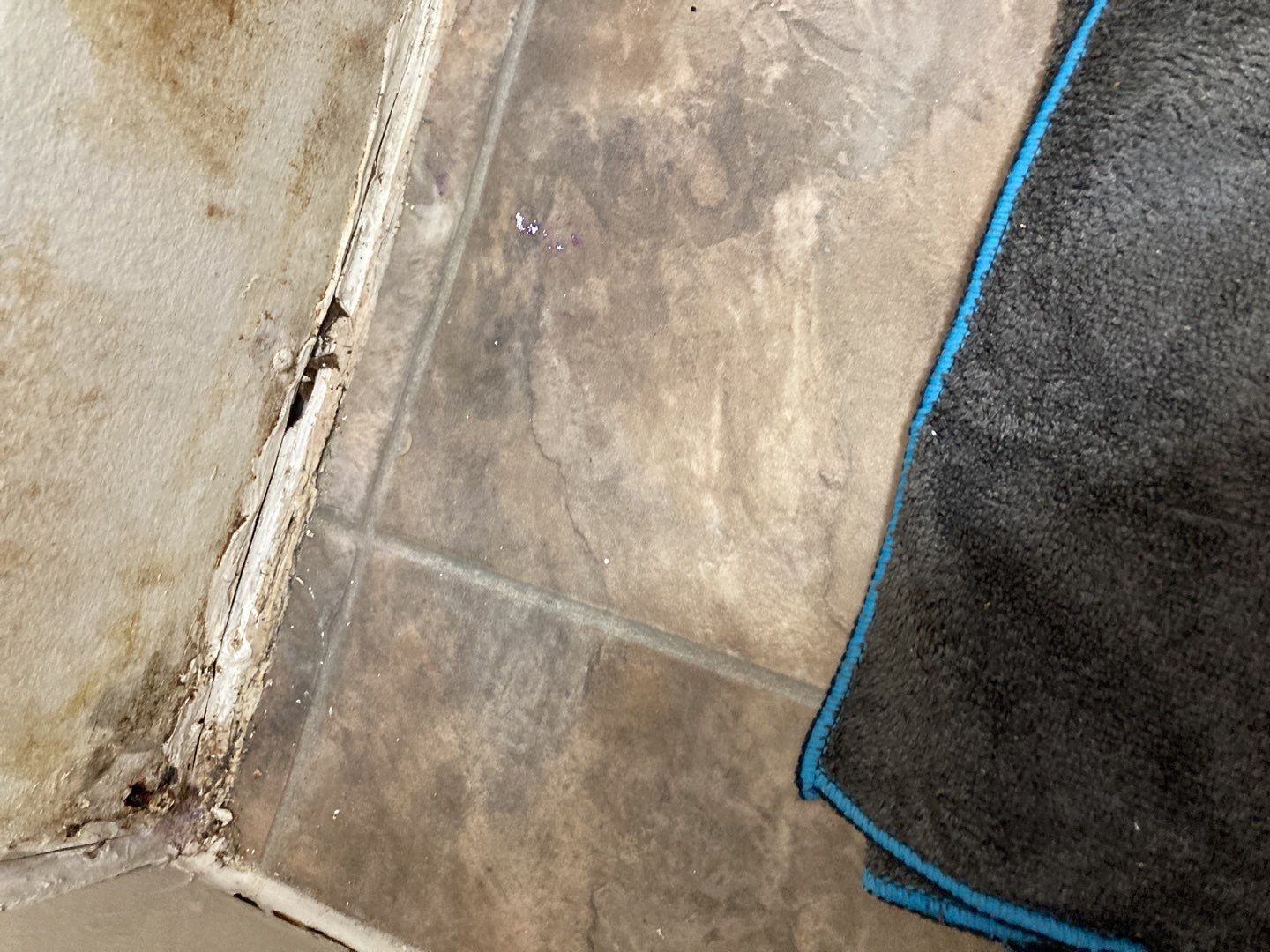 Water Damage in Bathroom by Accountable Home Services