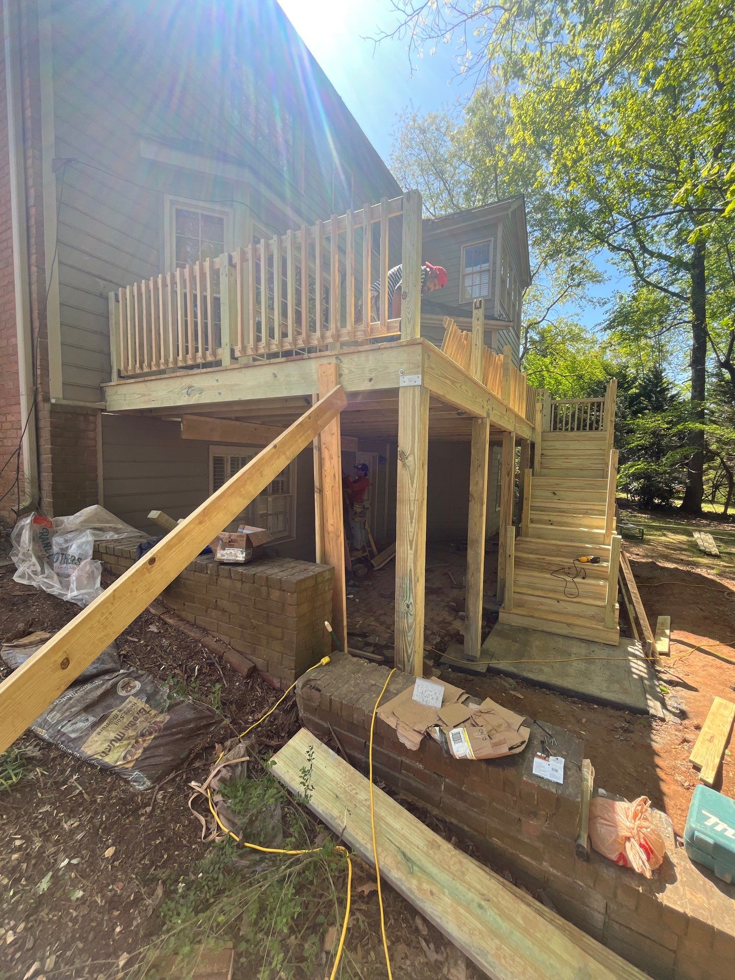 Wood Deck Build in Acworth, GA by Nelson Exteriors 