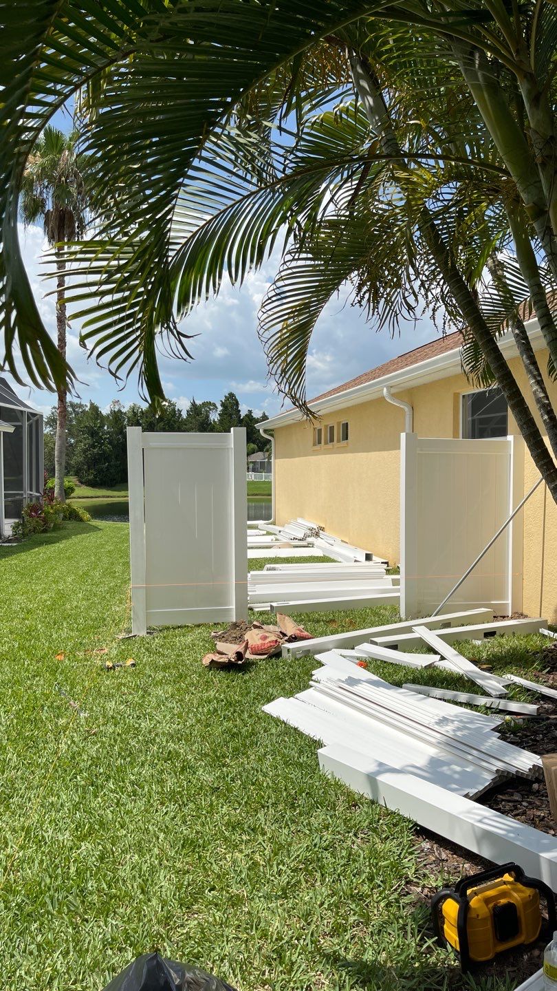 Lakewood Ranch, FL White Vinyl Privacy & Picket Fence by Asap fence and gates, LLC