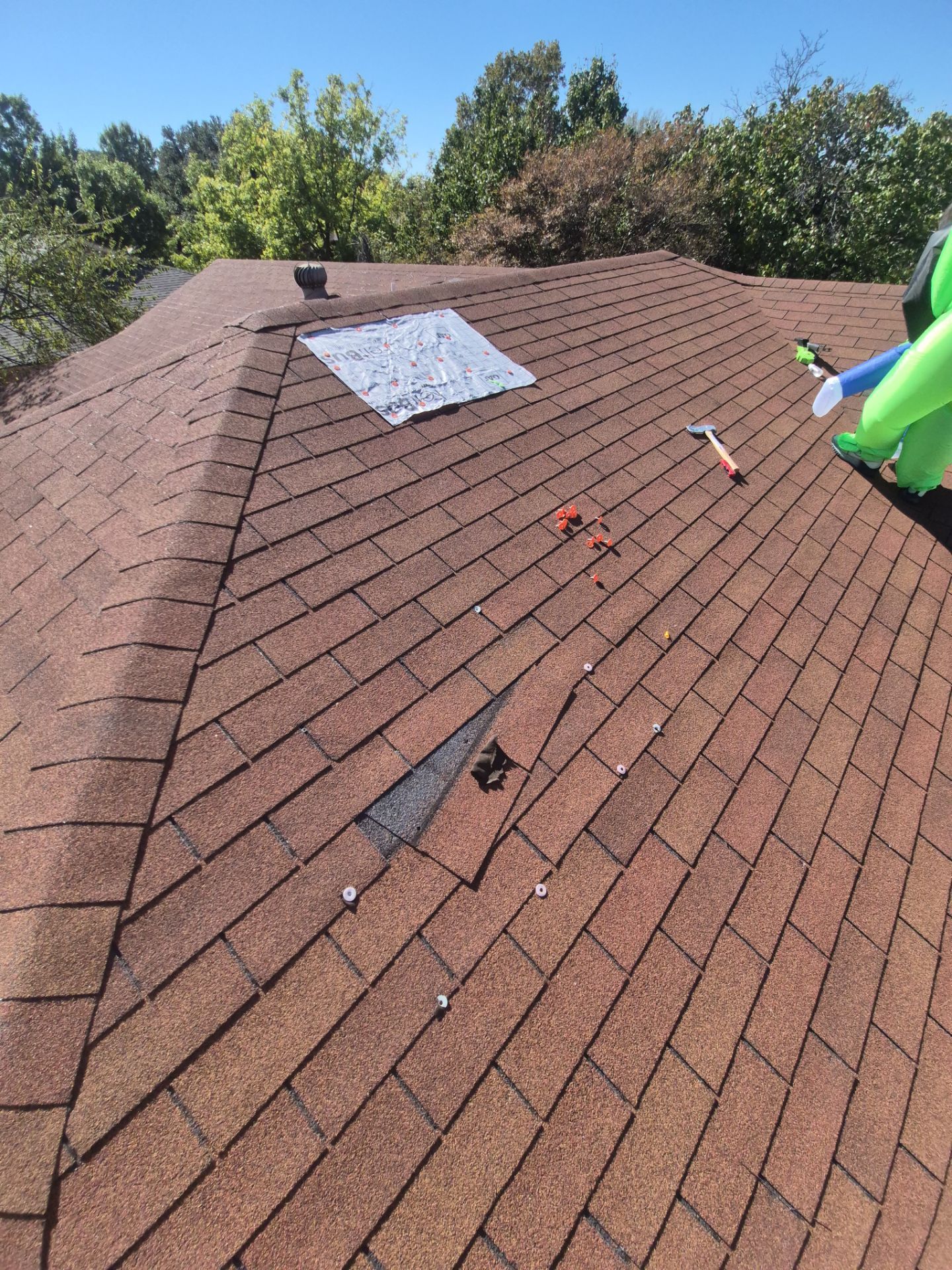 Residential Tarp Repair by Becker Roofing and Exteriors