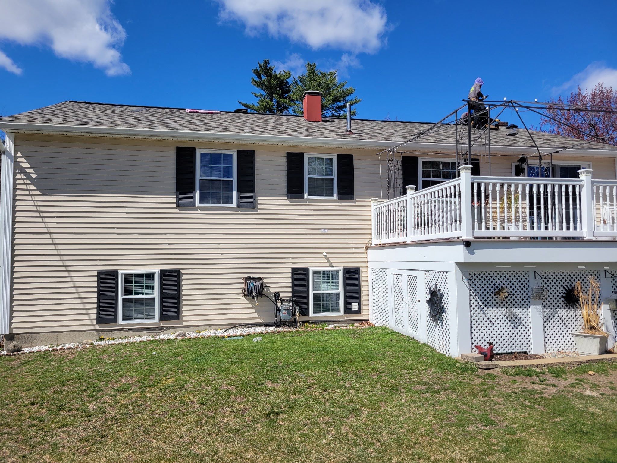 Full Residential Roof Replacement and Chimney Reflashing in Nashua by Tall pine roofing