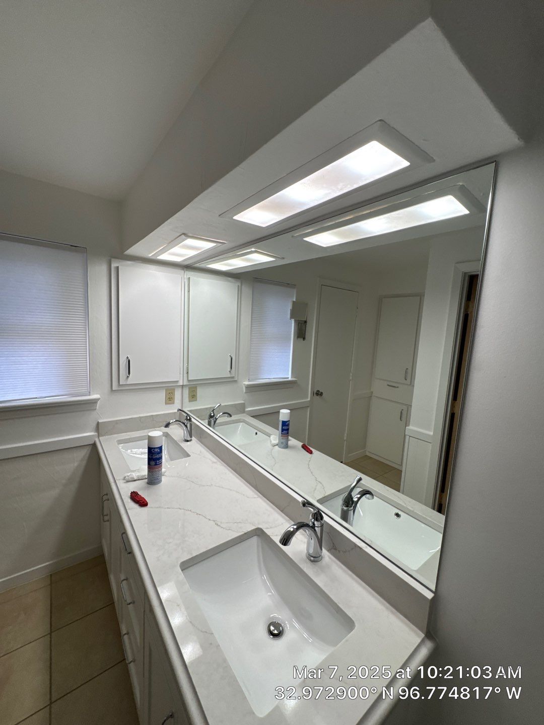 Reconstruction of bathroom after mold remediation by SLM General Contractors & Roofing