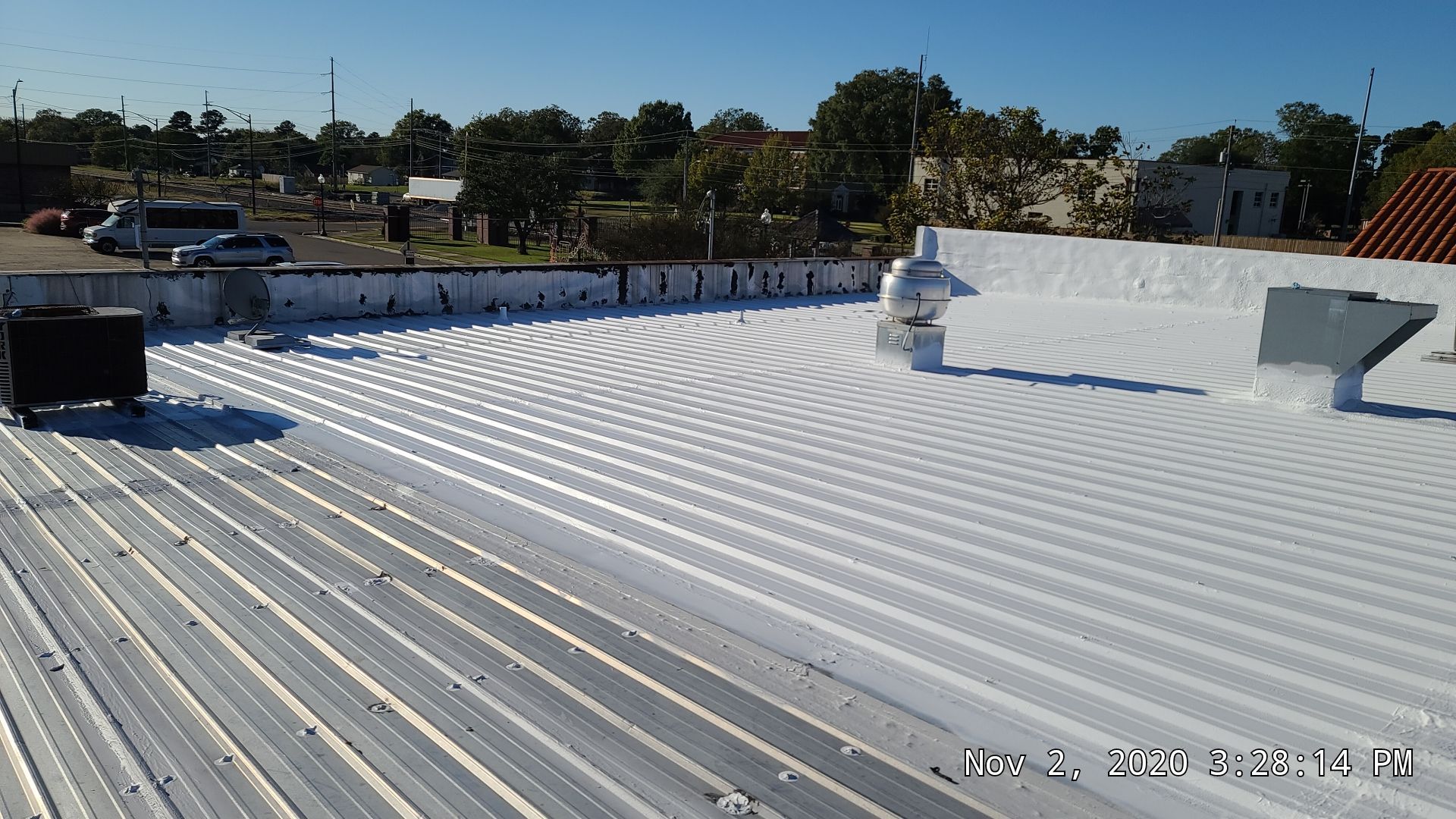 Commercial Metal Restoration System using Aldocoat Coatings by Hostetler Roofing