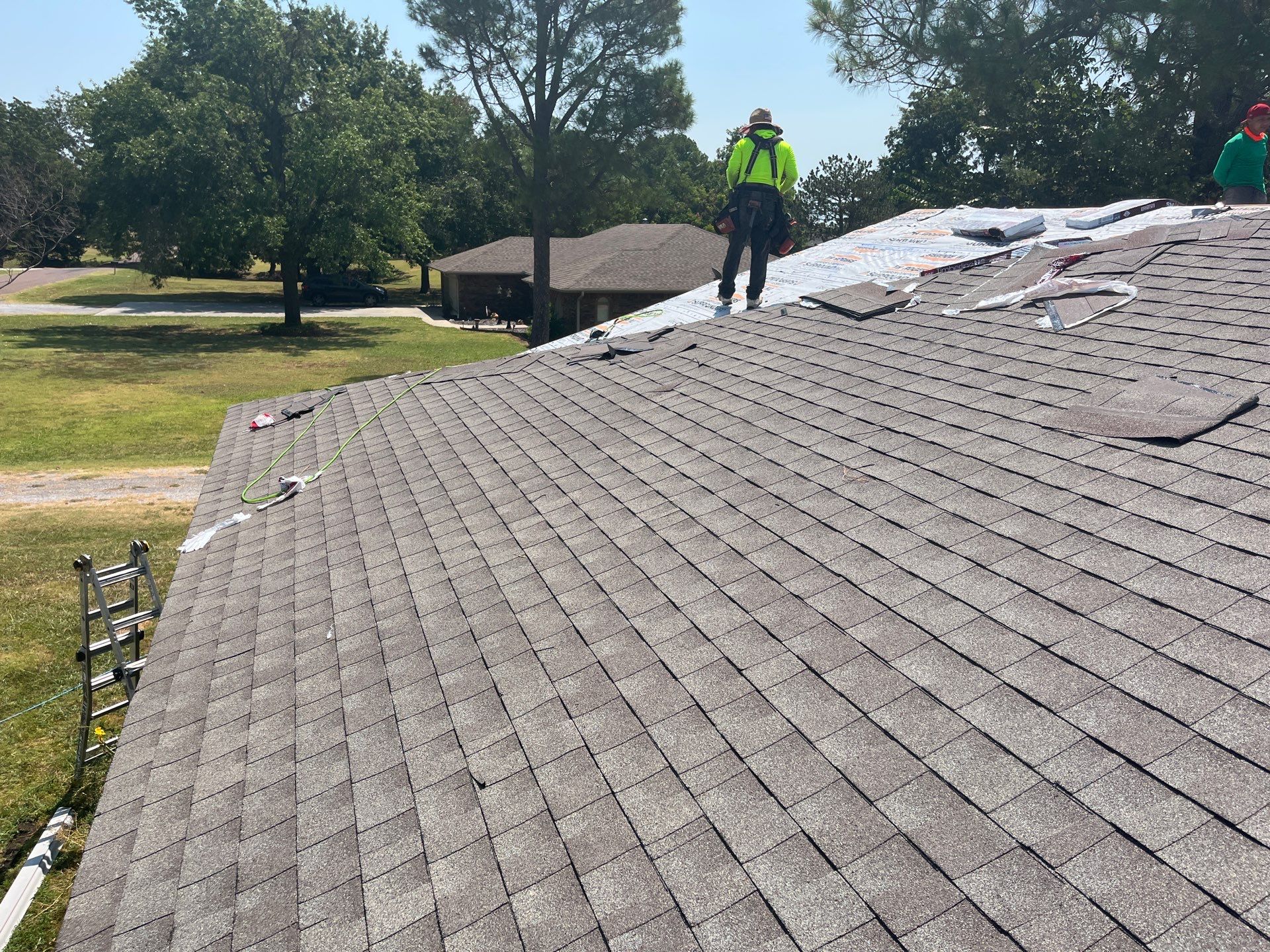 GAF Timberline Architectural Shingle Roof Replacement in Wynnewood by BANA Roofing and Solar Supply