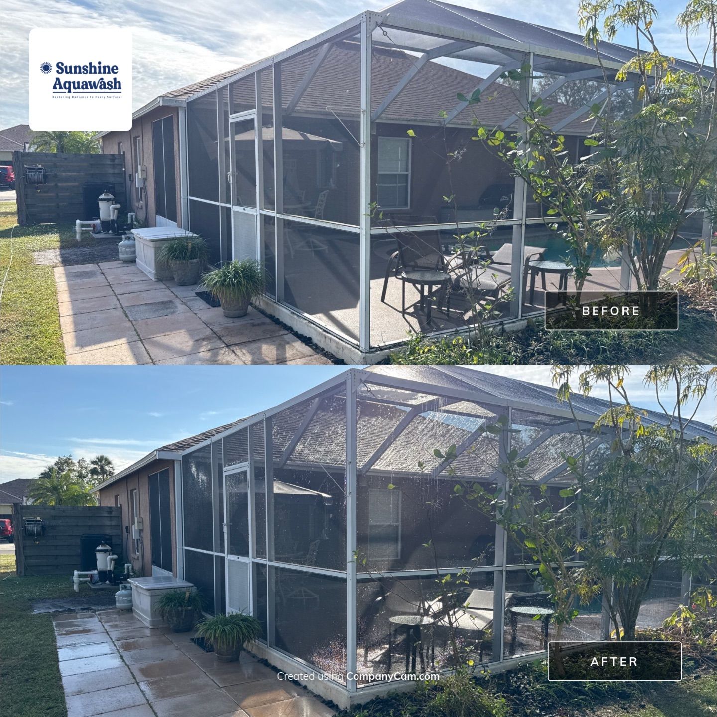 Driveway, Sidewalk, Street Curbing & Pool Screen Enclosure Cleaning in Regency Oaks, Palmetto, FL | Sunshine AquaWash by Sunshine AquaWash