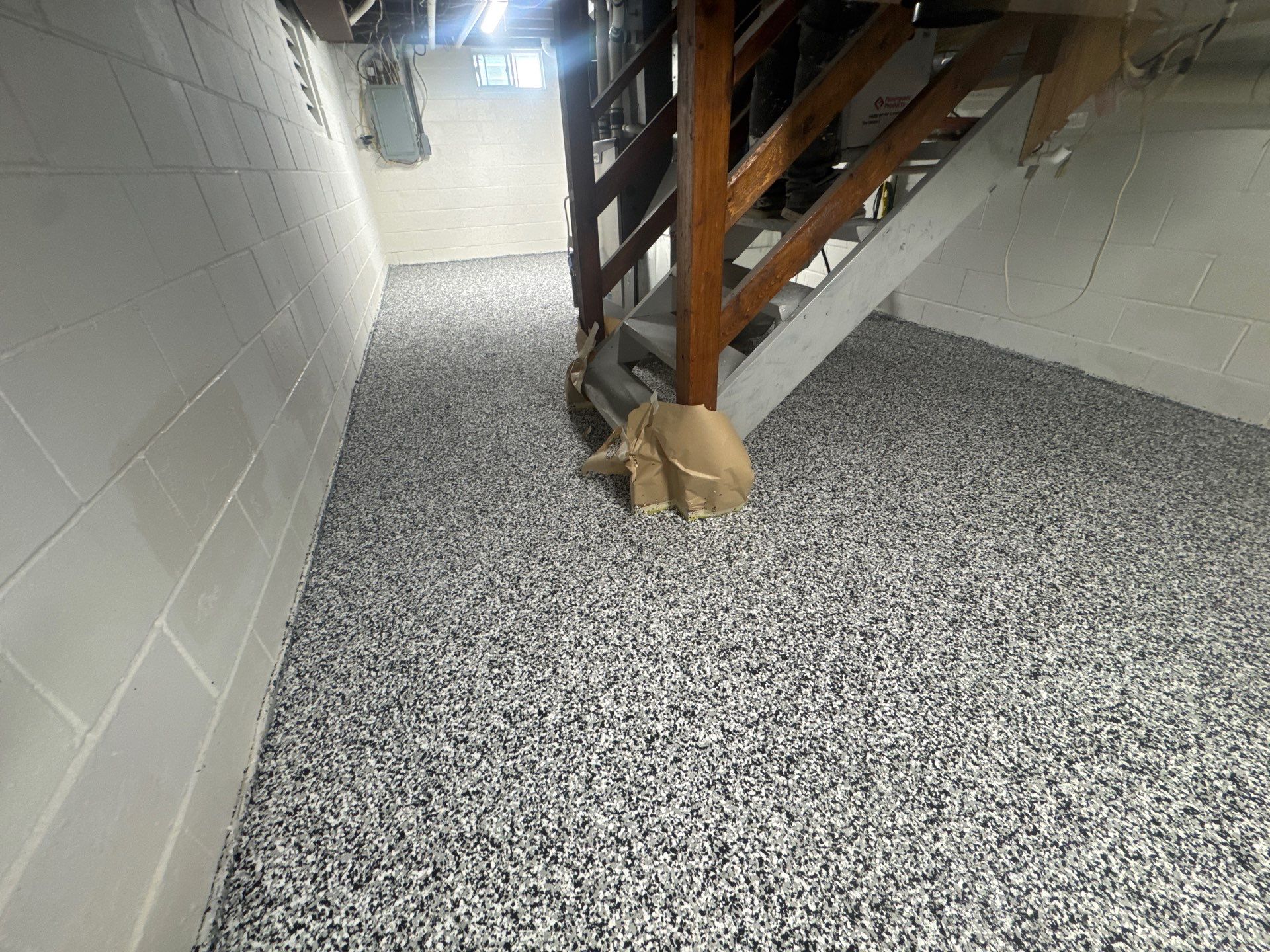 Repaint Walls and Apply Epoxy Flooring by Midwest Paint LLC