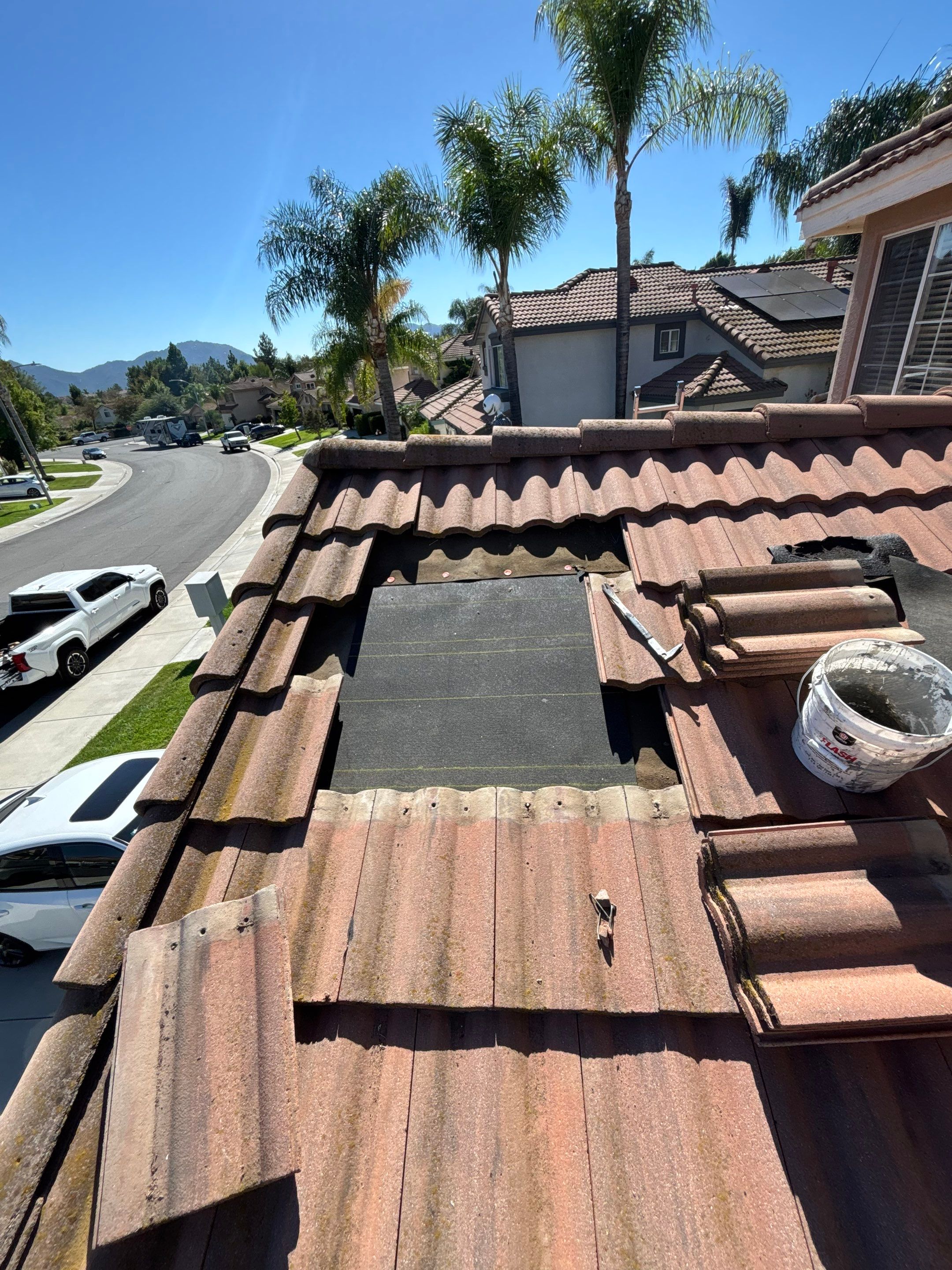 Concrete Tile Roof Lift and Lay Underlayment Replacement in Temecula by Zenith Roofing Services