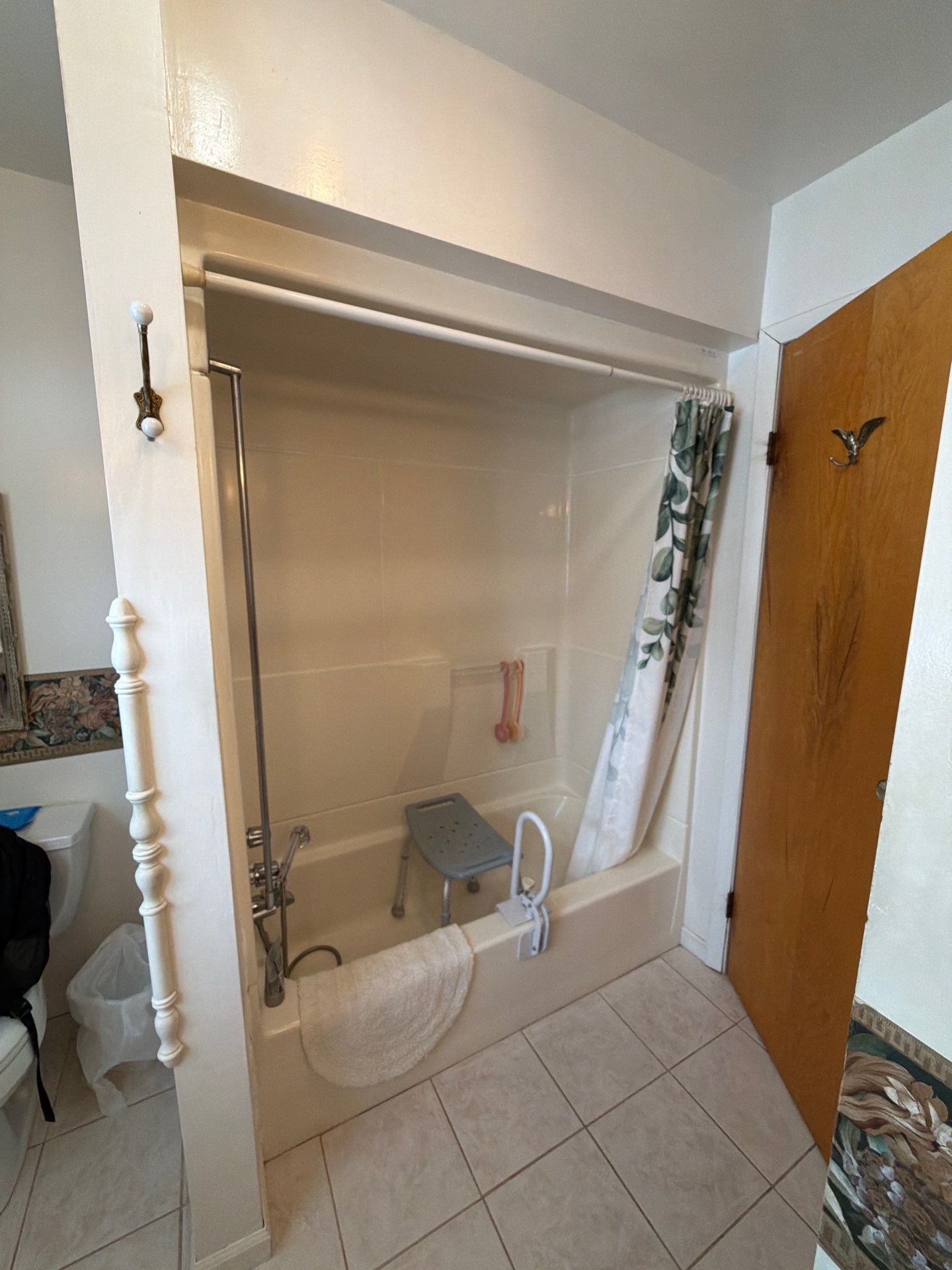 Jacuzzi Walk-In Shower Installation with Safety Grab Bars in Cadillac by Rainbow Seamless Systems