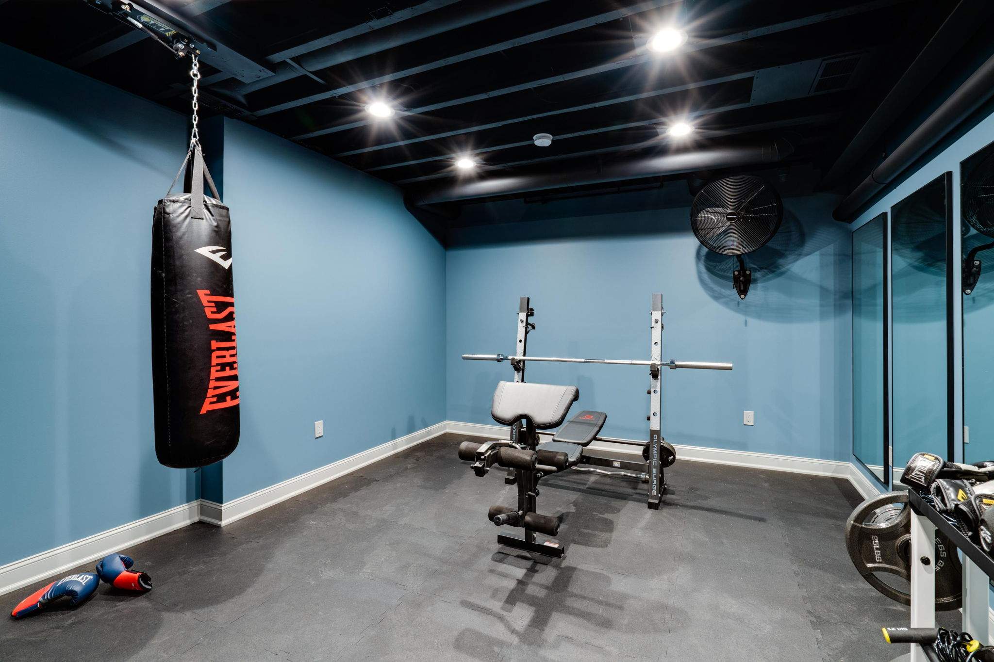 Basement Remodel using Open Ceiling at the Murphy's by MCL Carpentry and Construction