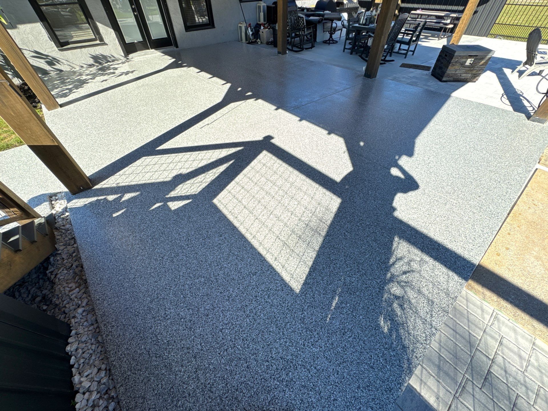 Patio in Old Town, FL in Slate Stone by Cross Creek Concrete Coatings