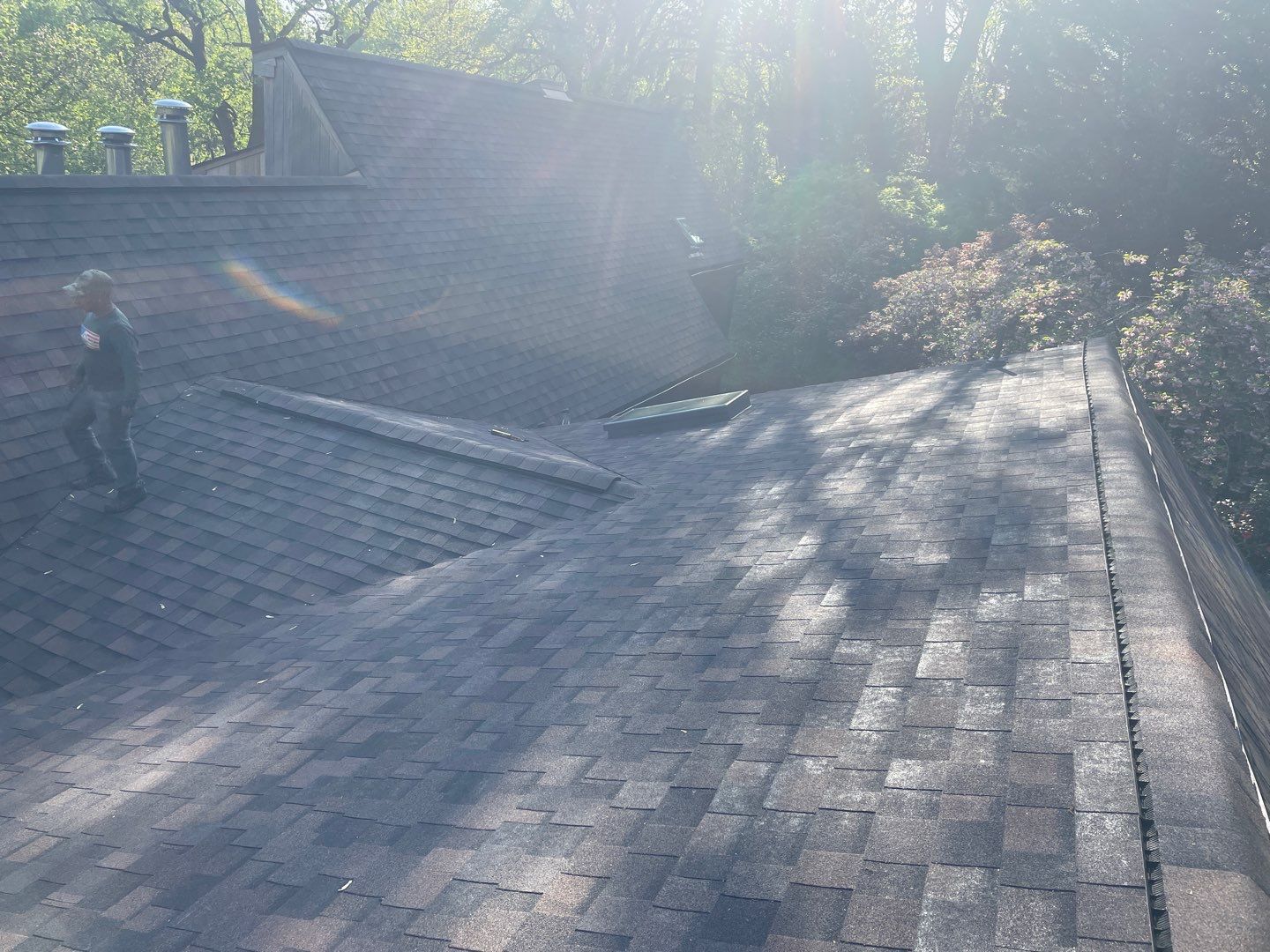 Roof Replacement w/ Skylights in Baltimore, MD (IKO Dynasty) by American Home Contractors