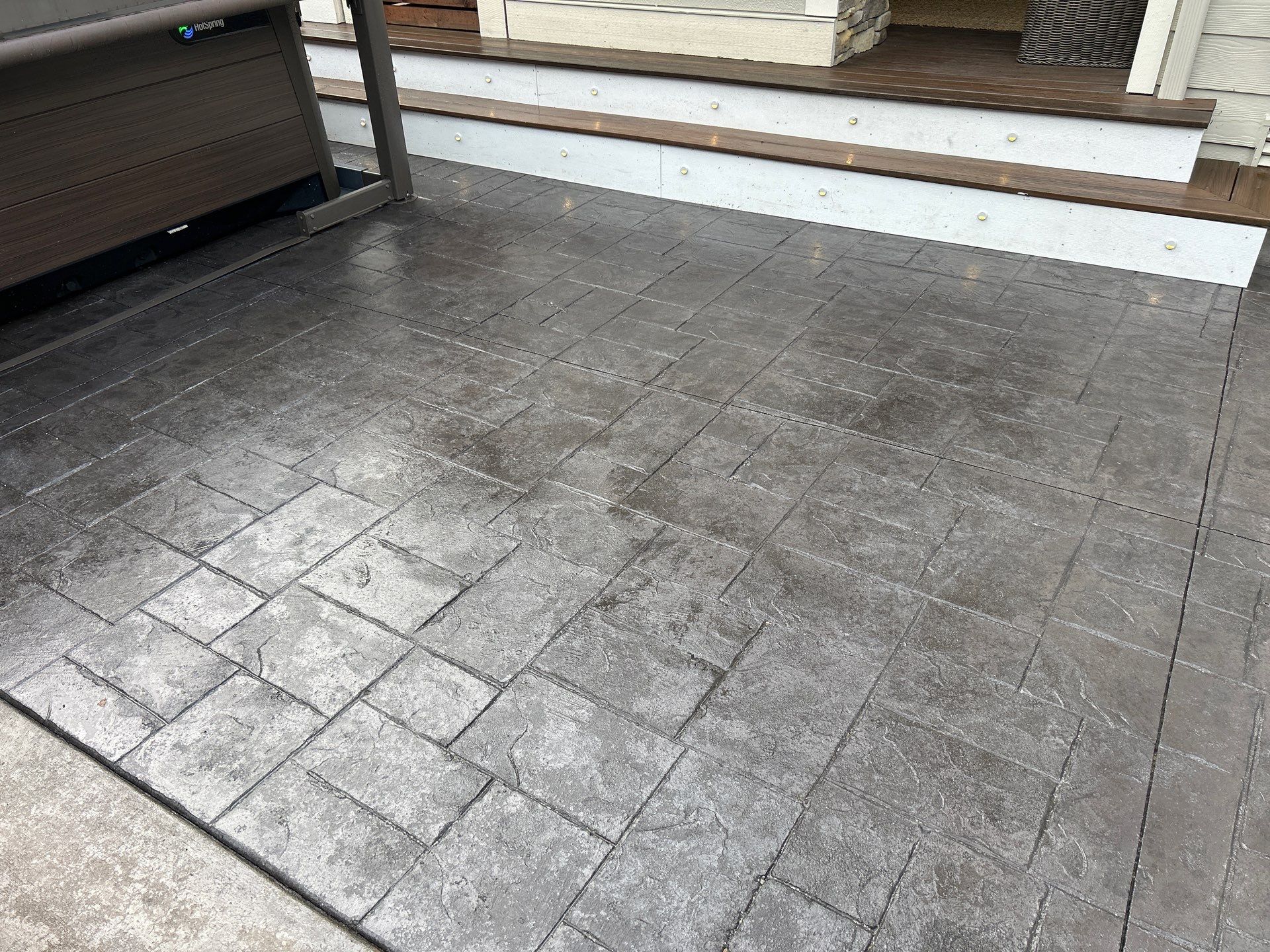 Stamped Concrete Driveway with Sealed Finish | Everett  by Jireh Asphalt & Concrete Inc 