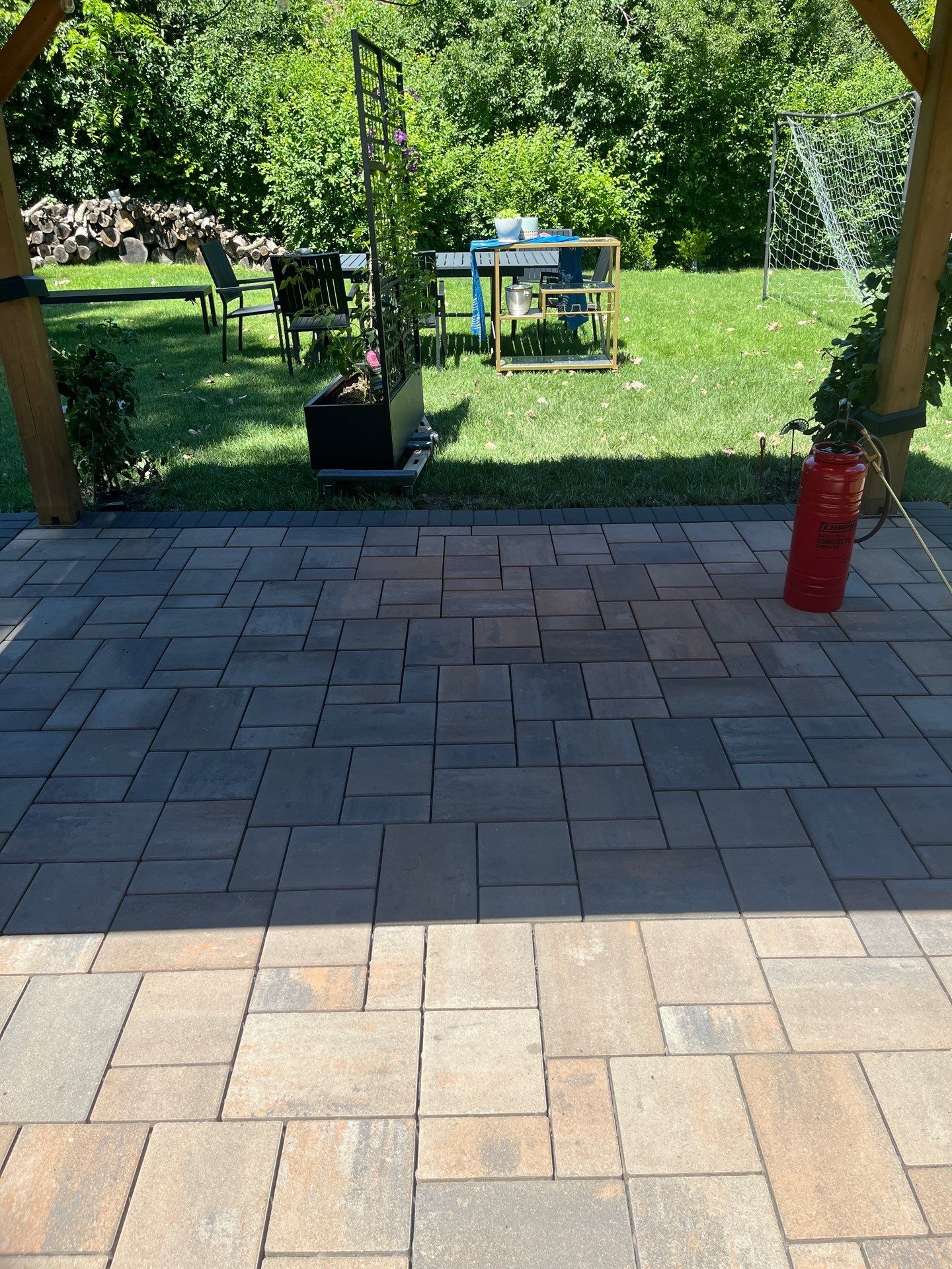 Brick paver repair, cleaning and sealing by Northern Power Washing LLC.