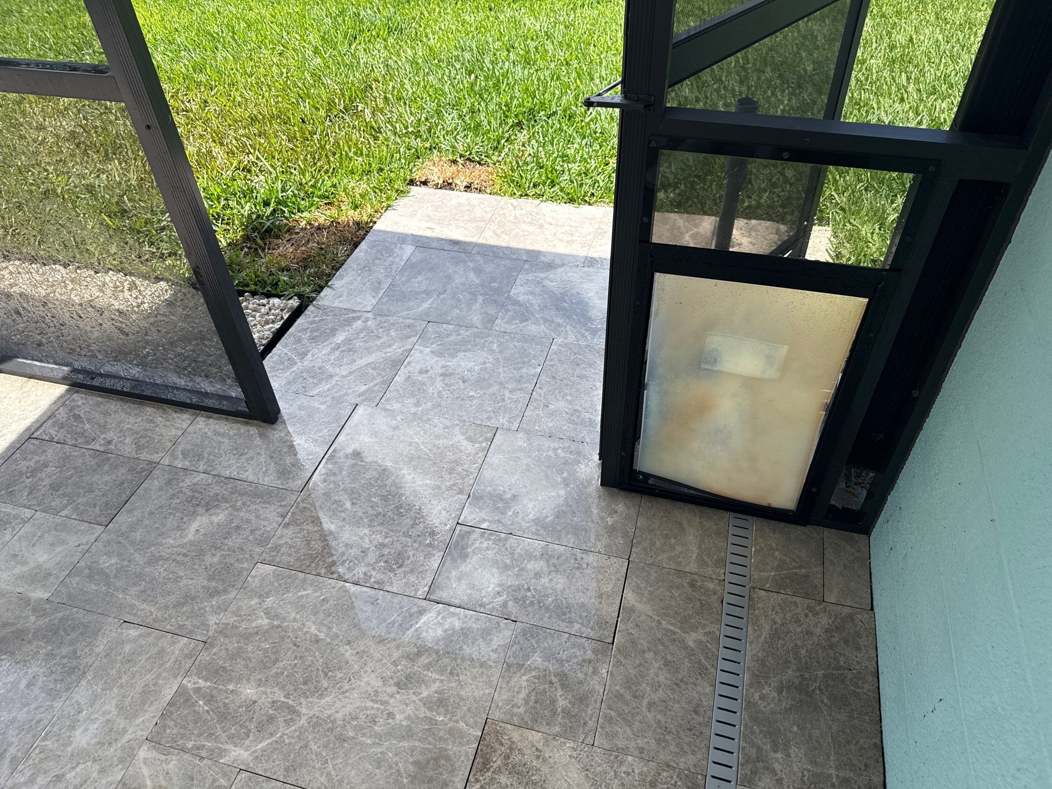 Travertine Pool Deck, Lanai & Screen Enclosure Cleaning Near Manatee River | Bradenton, FL by Sunshine AquaWash