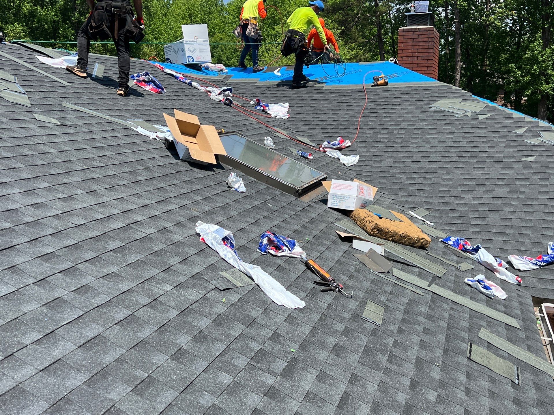 Residential Roofing Installation using GAF Timberline HDZ Charcoal by RISE Roofing & Restoration, LLC
