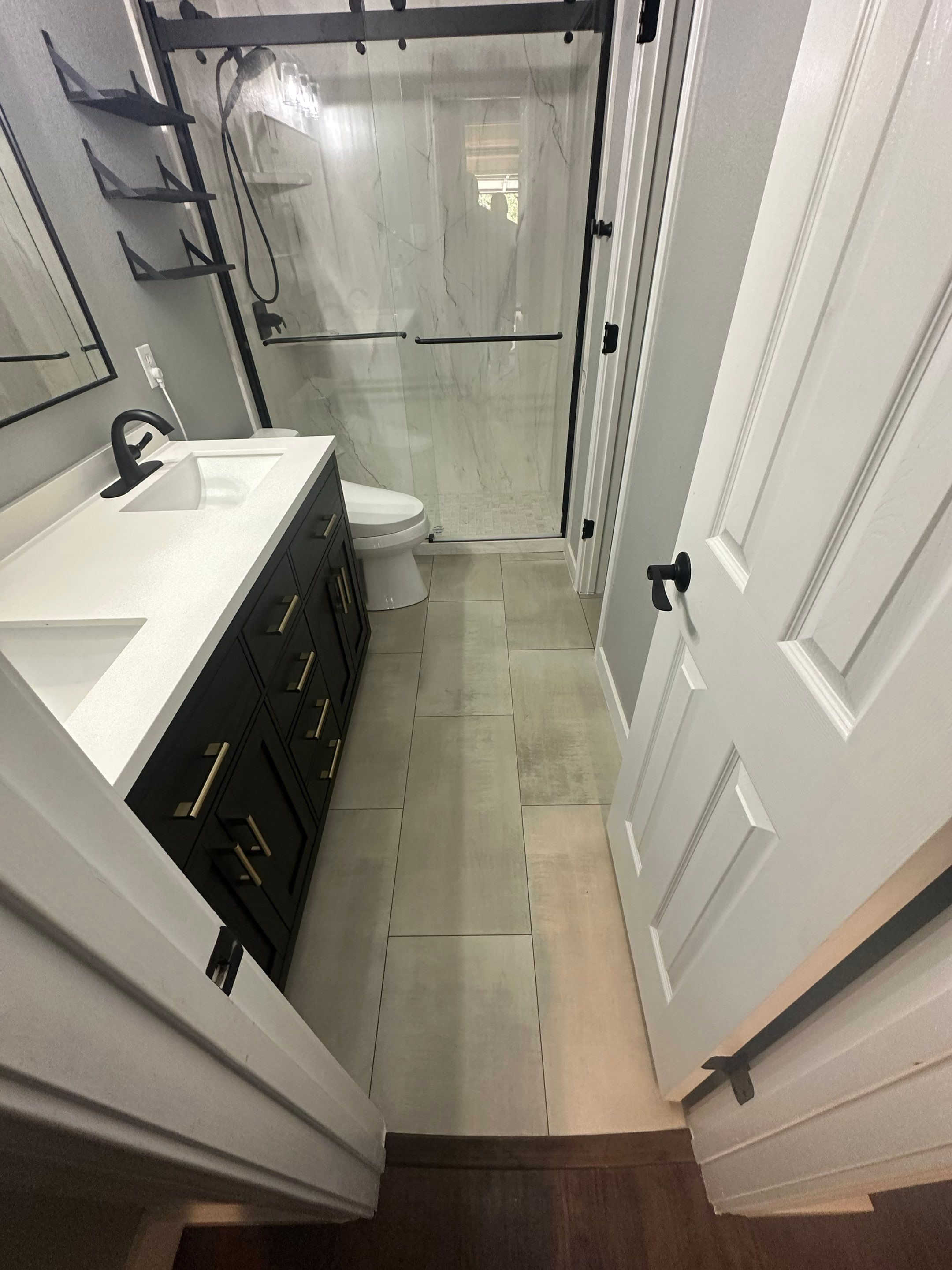 Tub to Walk-in Shower in Buda, Texas by Lane Lauritsen - The Hill Country, Texas