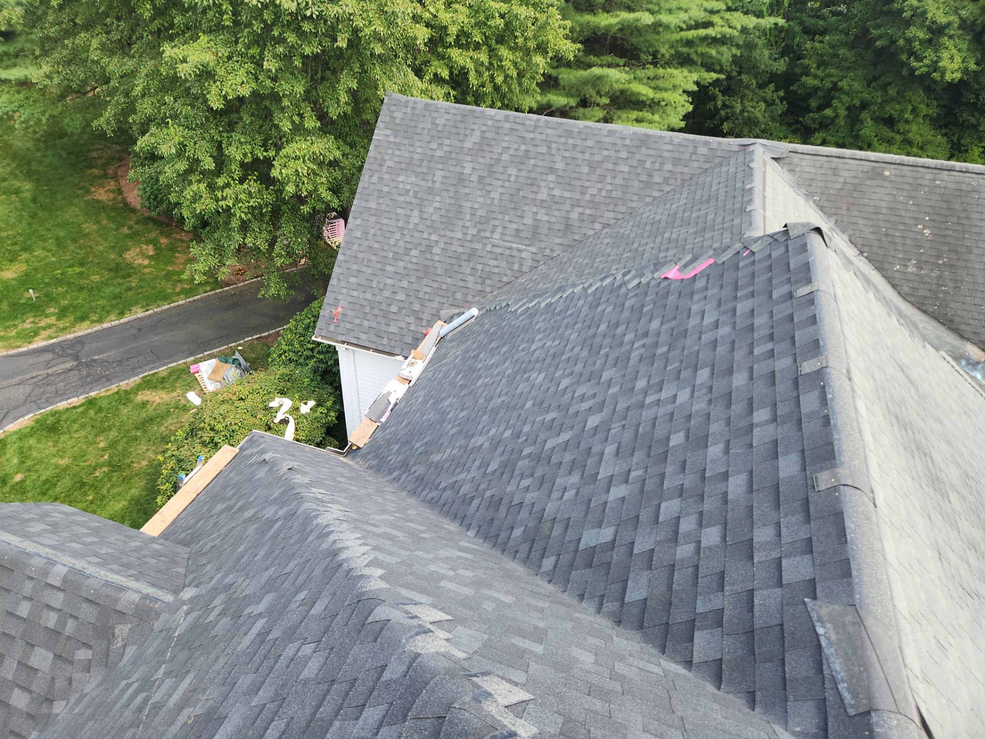 Residential Roofing Installation using Owens Corning TruDefinition Duration - Onyx Black by A Plus Exterior