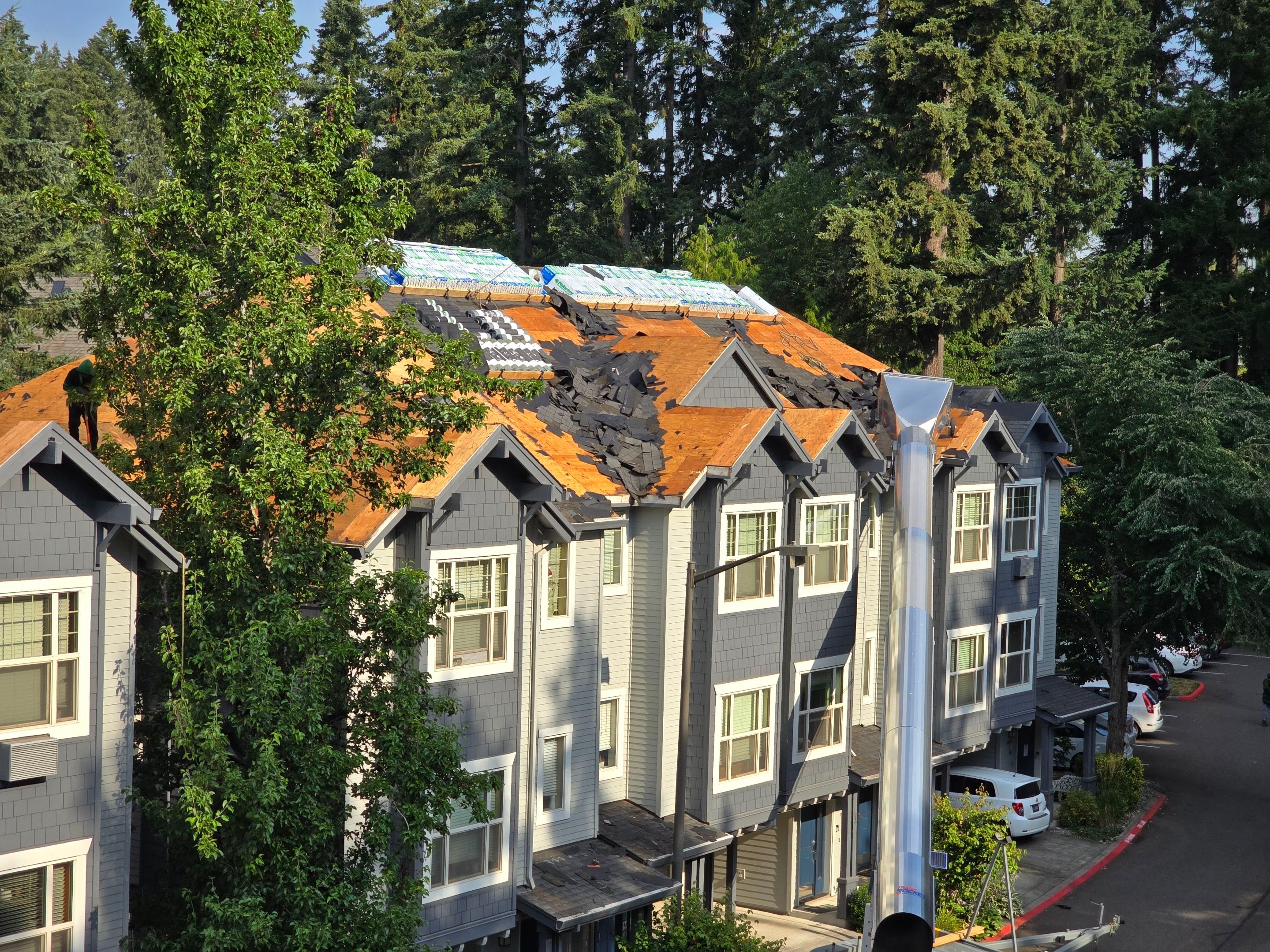 Dawson Station Reroof and Gutters by Hawthorne General Construction