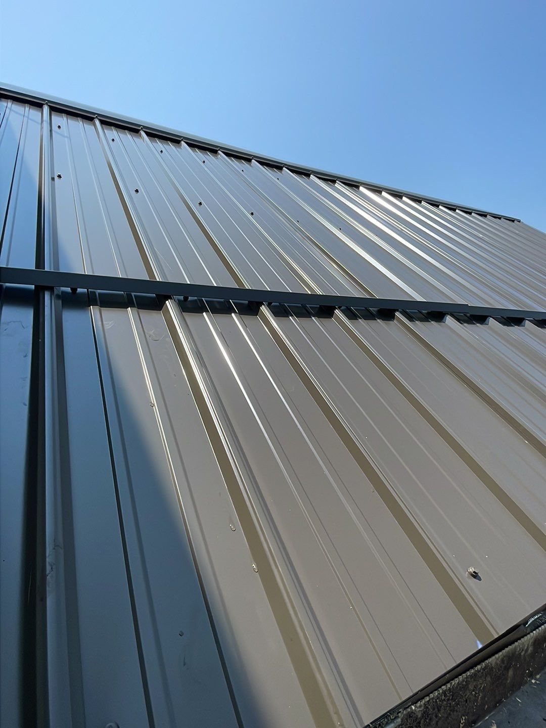 Residential Roofing Installation using Performance Panel Metal - Burnished Slate by RoofX 