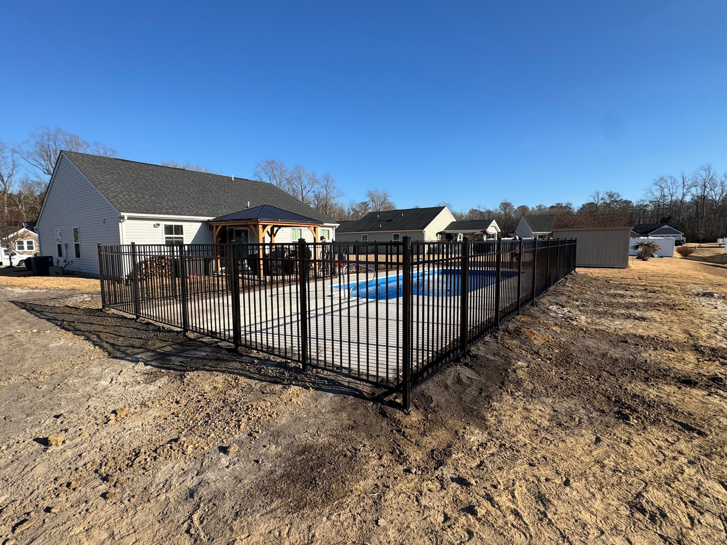Beautiful New Pool Fence by Tidewater Fence