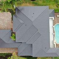24ga 1.5" Mechanical Seam Dark Bronze by Total Roofing System The Metal Roof Experts