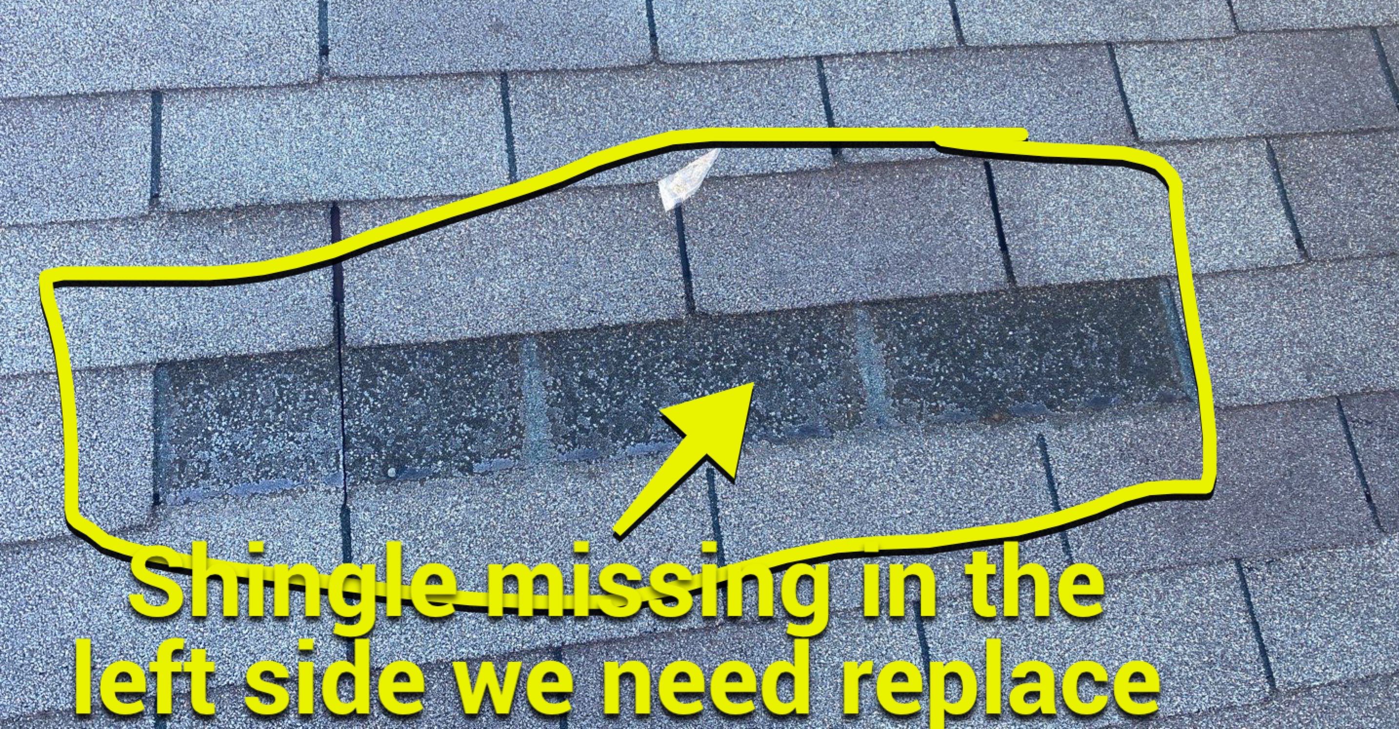 Wind damage by Deerfield Roofing LLC