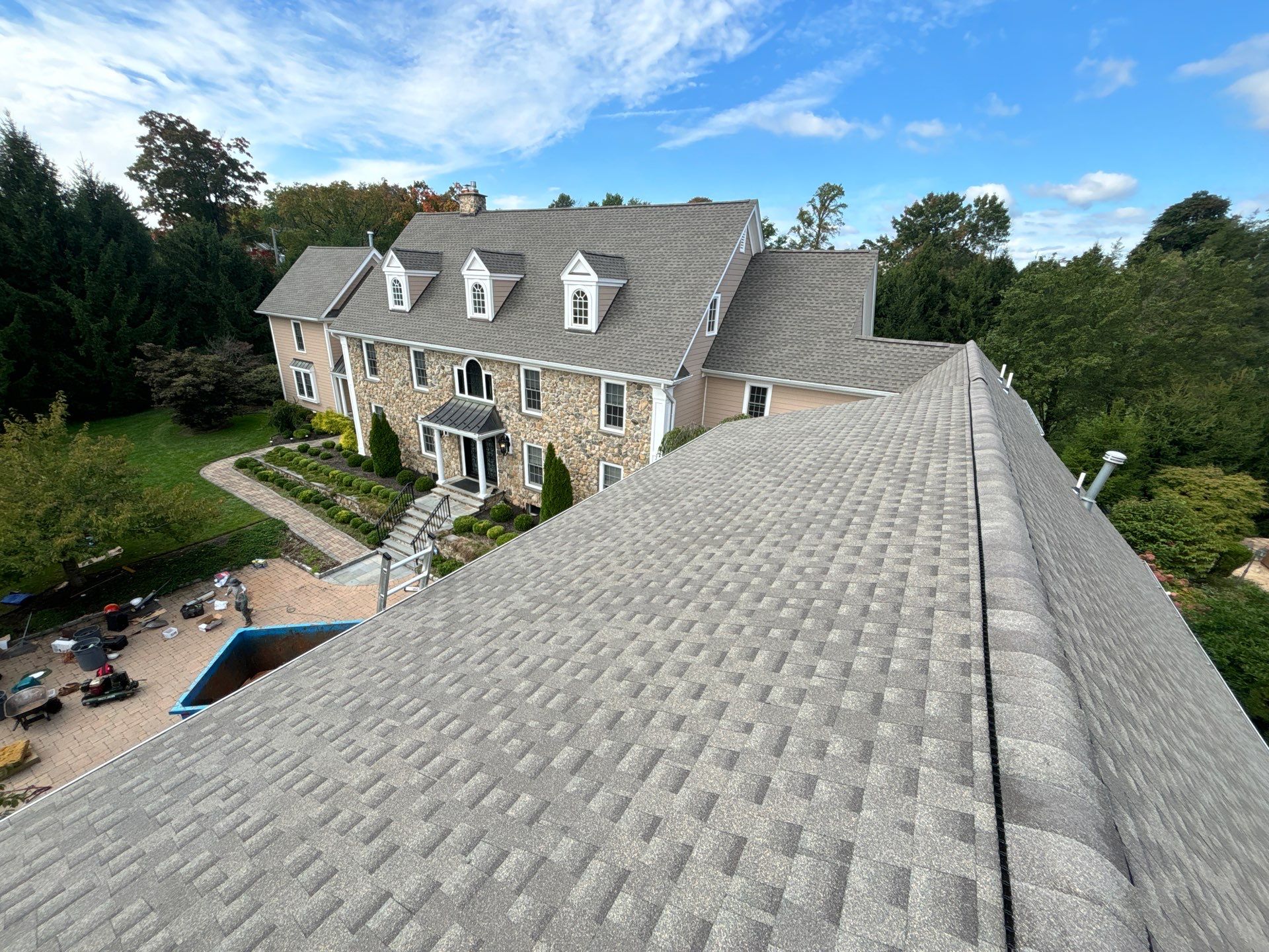 Residential Roofing Installation using GAF Timberline HDZ in Bernardsville NJ by Maven Roofing & Exteriors LLC