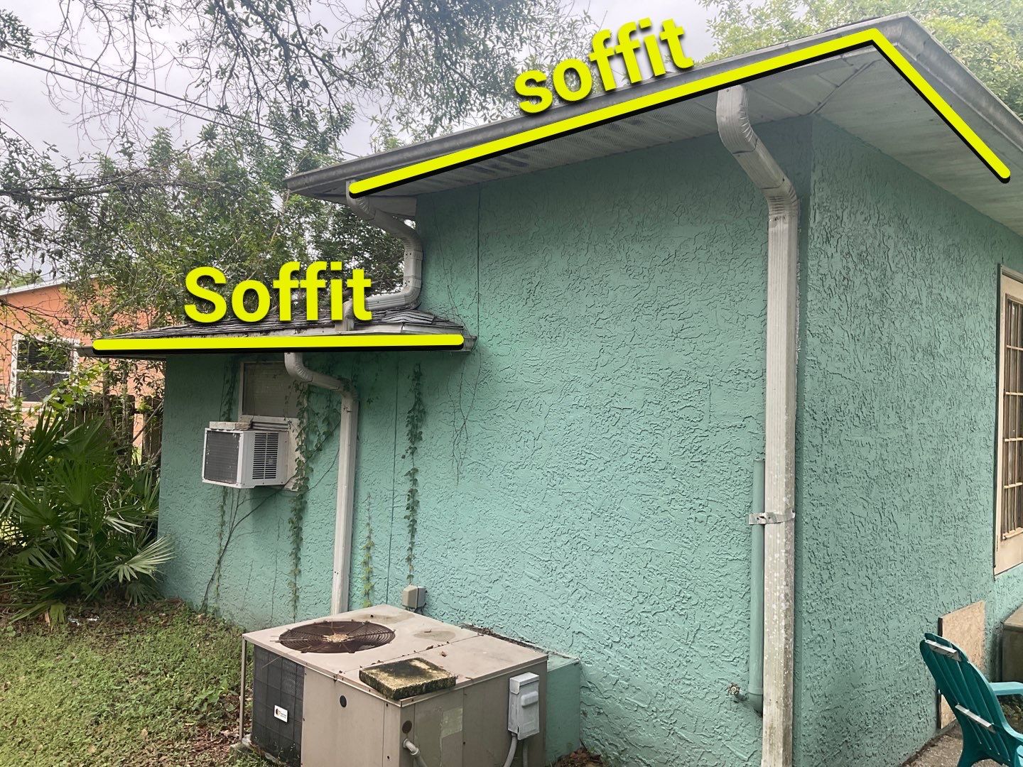 Soffit and Fascia Installation using White Soffit in Lehigh Acres, FL by Gutter Professors