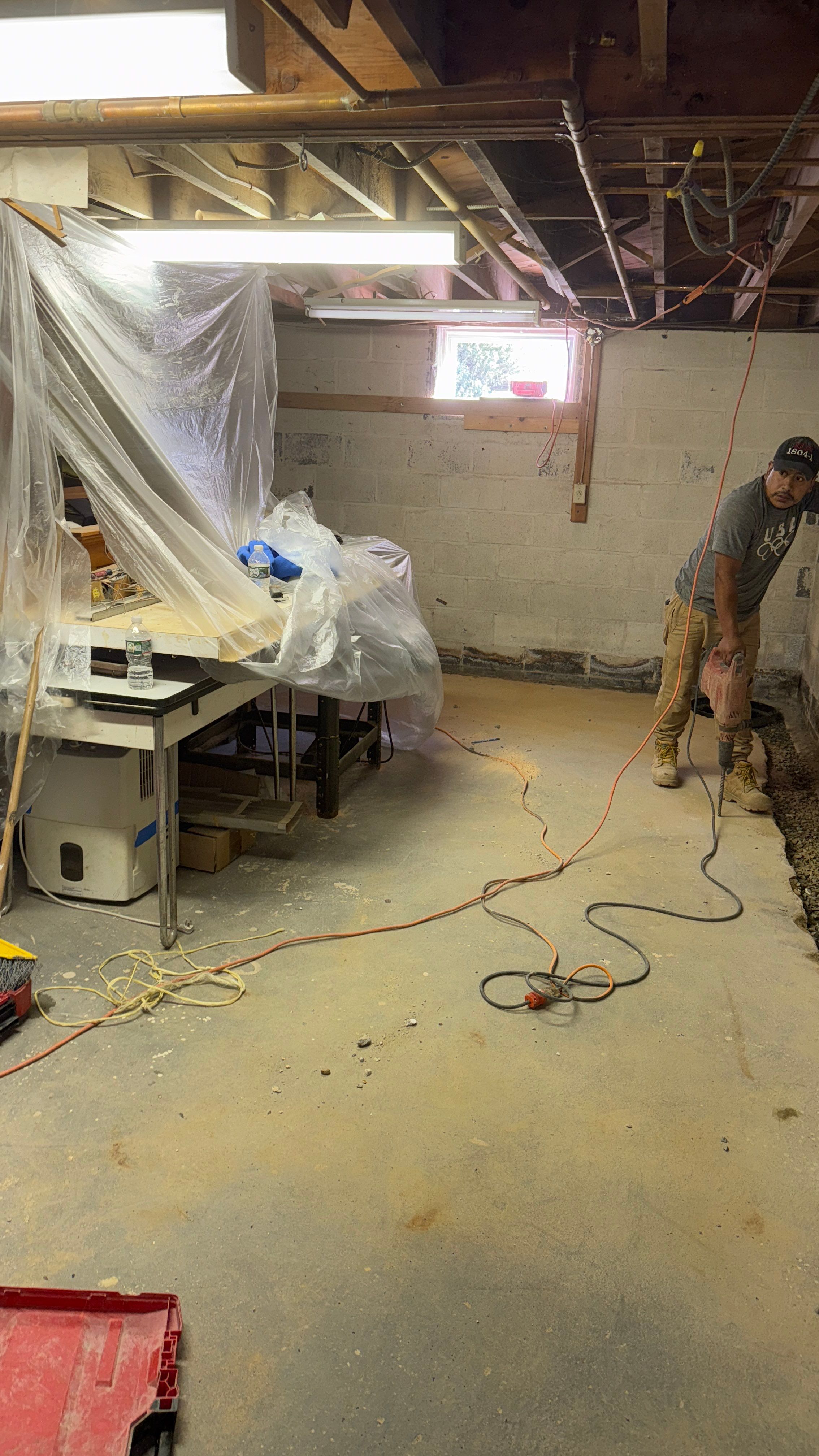 Interior French Drain Washington Township, NJ by Pure Service Pro, LLC 