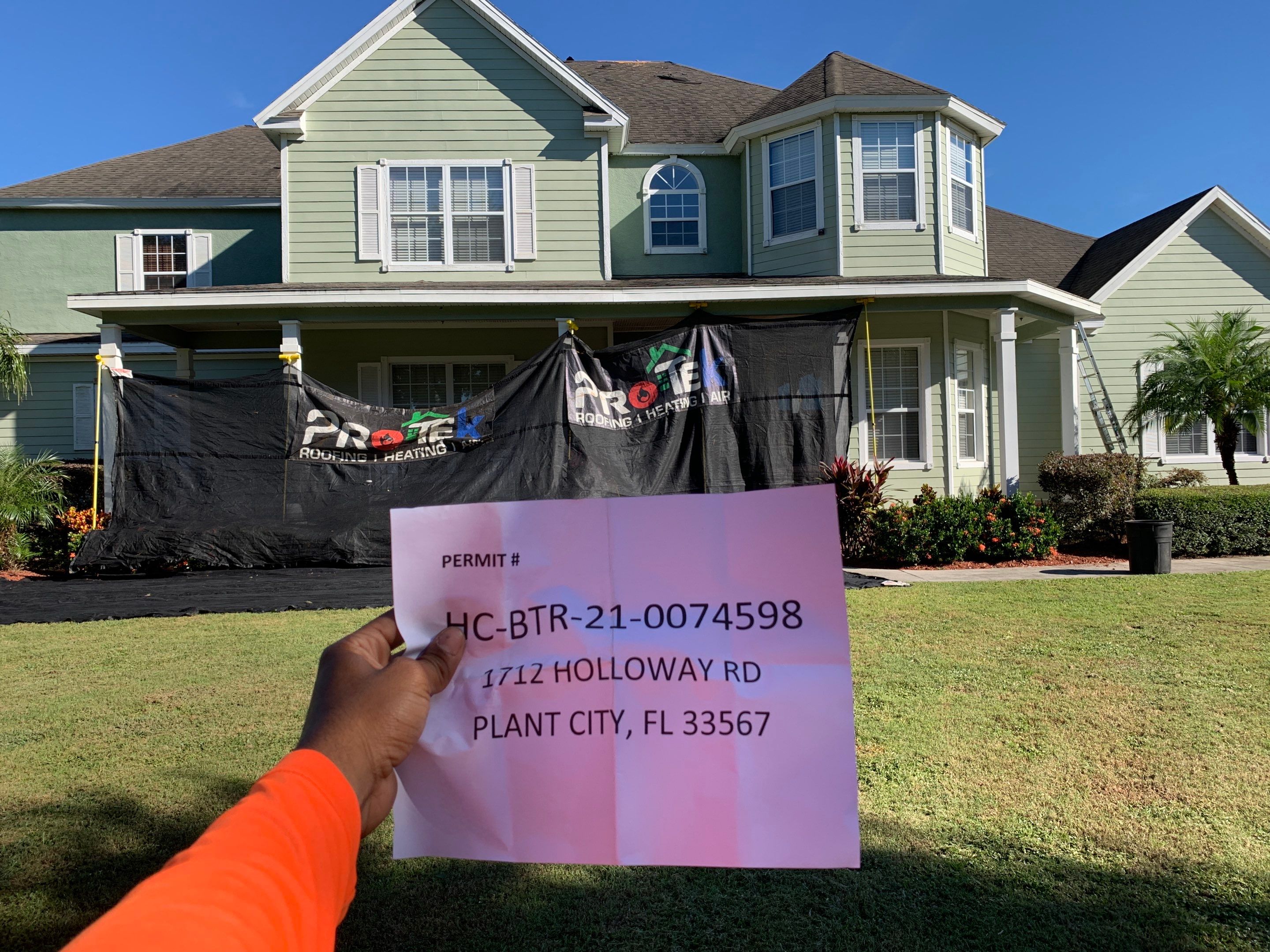 Residential Roofing Installation using GAF HDZ Shingles by Protek 