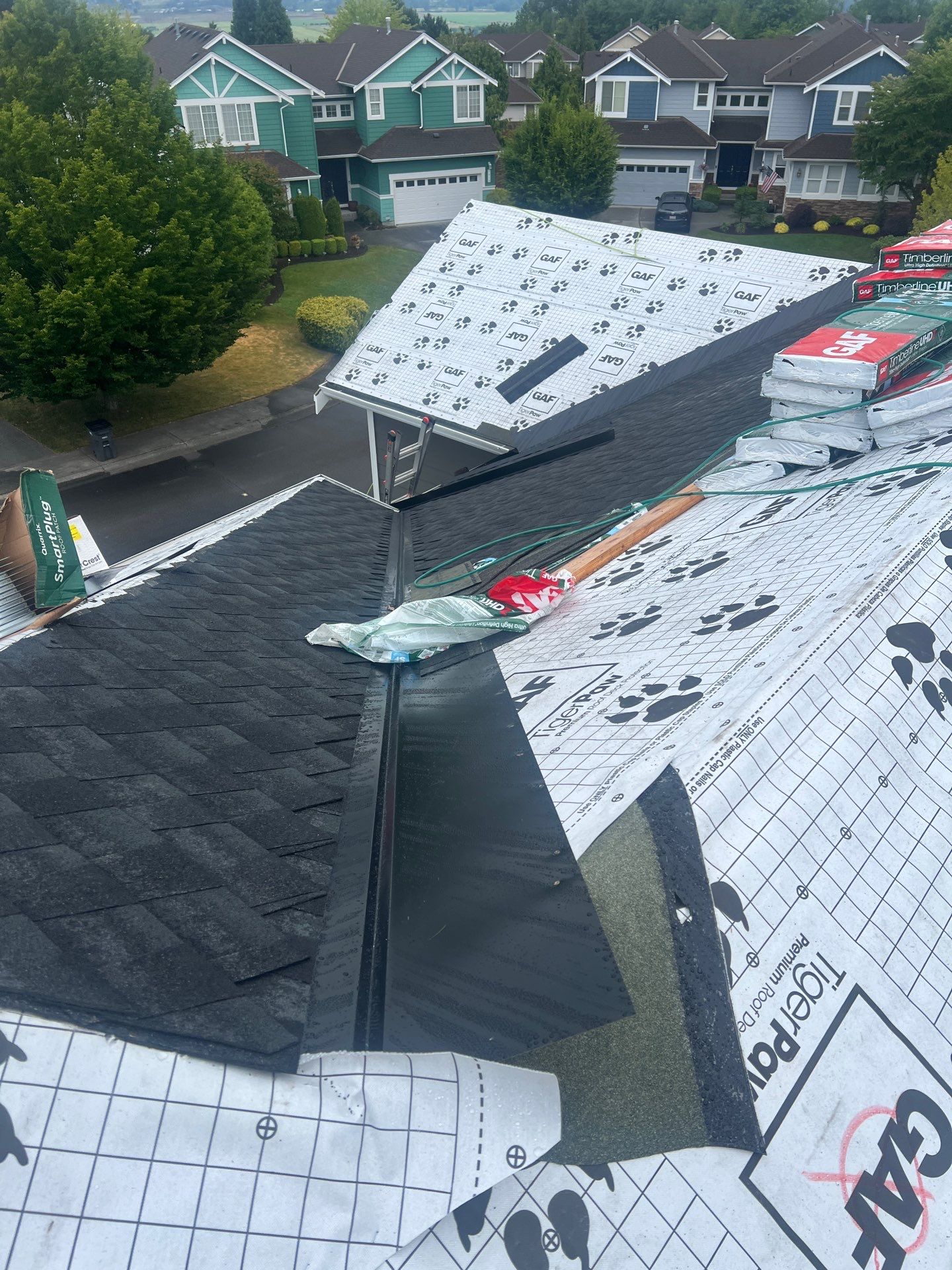Residential Roofing Installation using GAF UHDZ Shingles by Roofing Formula LLC