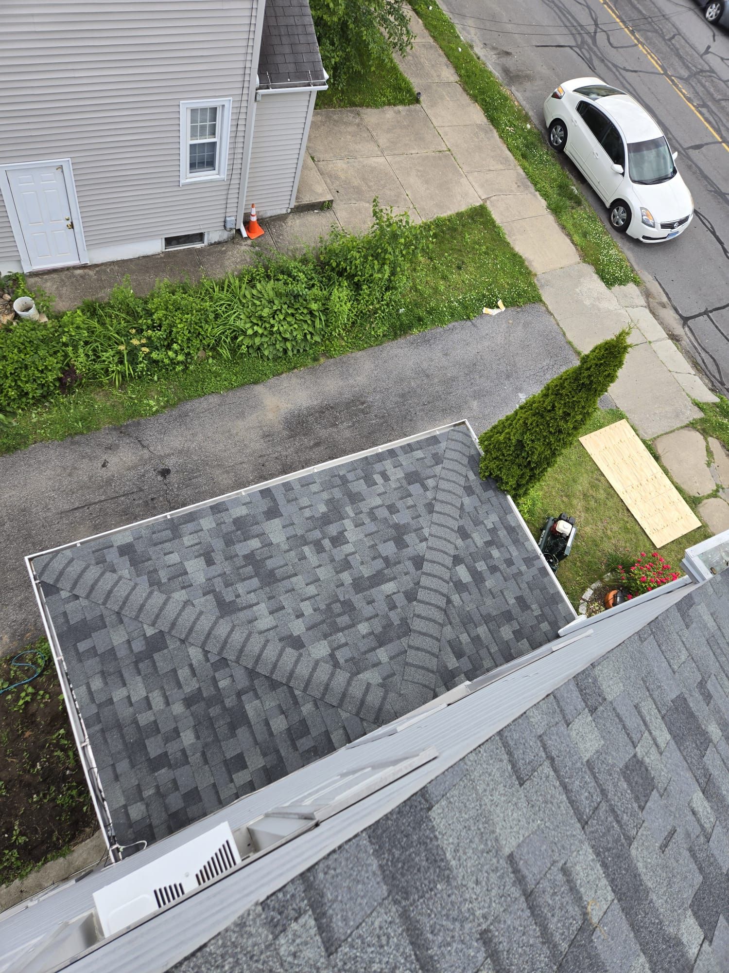 Residential Roofing Installation using Owens Corning TruDefinition Duration AR - Estate Gray by A Plus Exterior