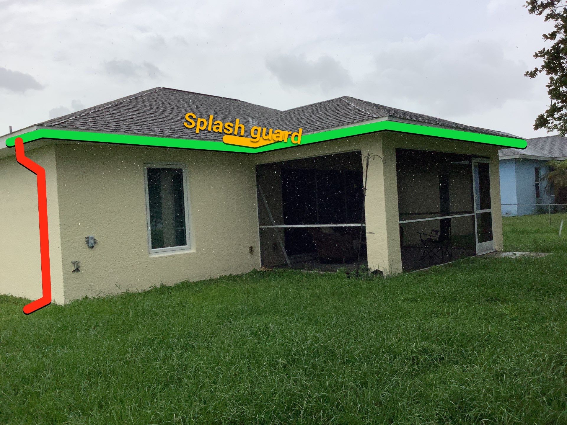 Seamless gutters in Lehigh Acres, FL provide a strong and efficient solution for managing heavy Florida rainfall by Gutter Professors