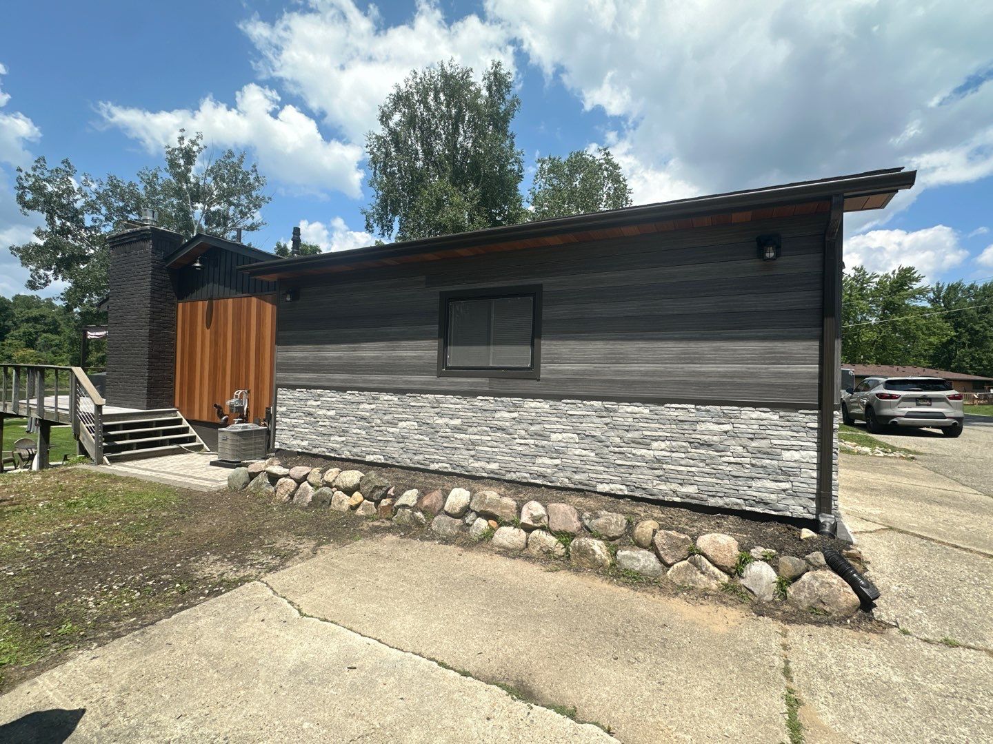 Siding Replacement using Alside Gray Oak by 180 Contractors