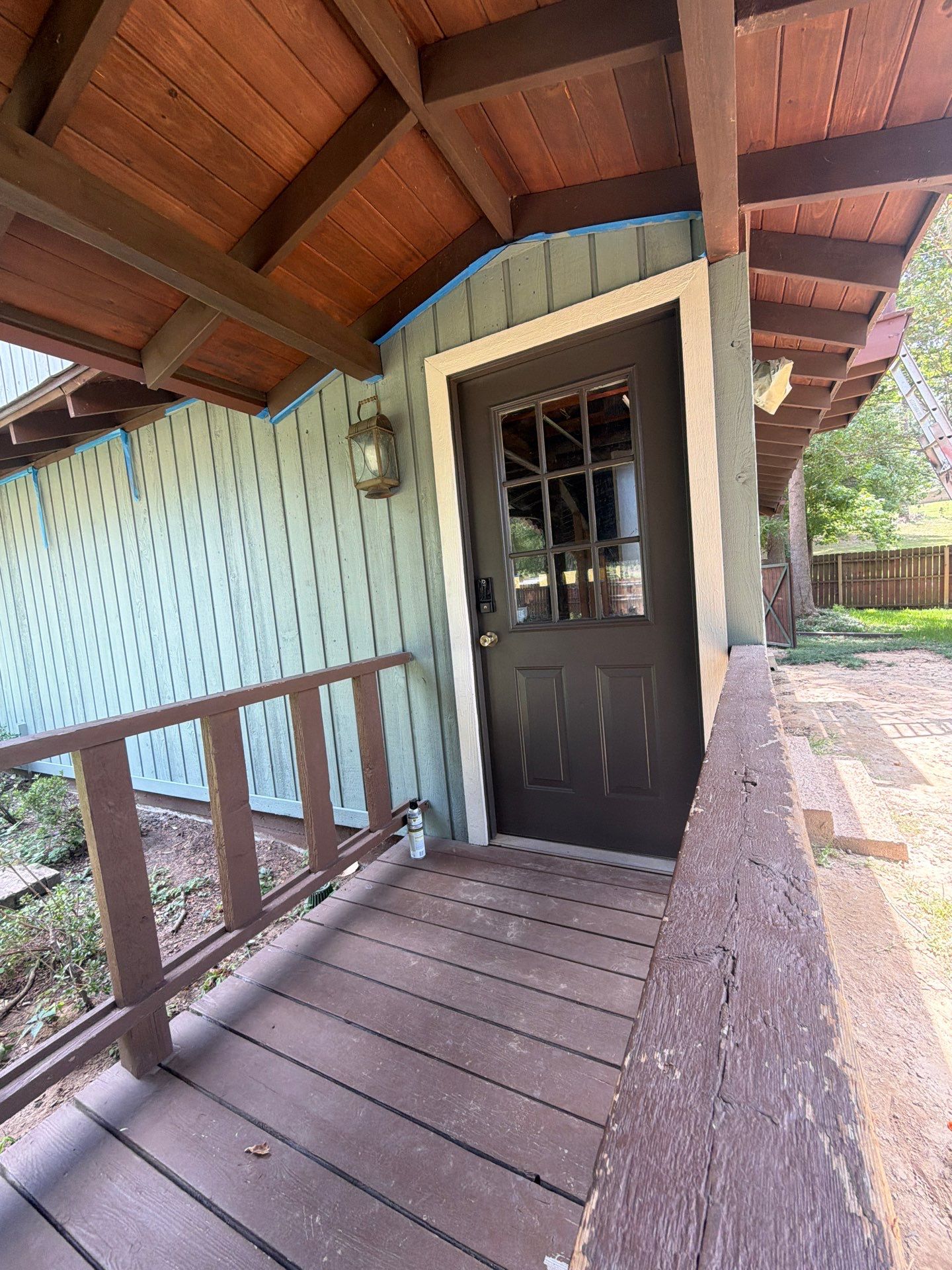 Careful Stain Work & Fresh Color on Unique Property Tyler, TX by Quality Coats Painting