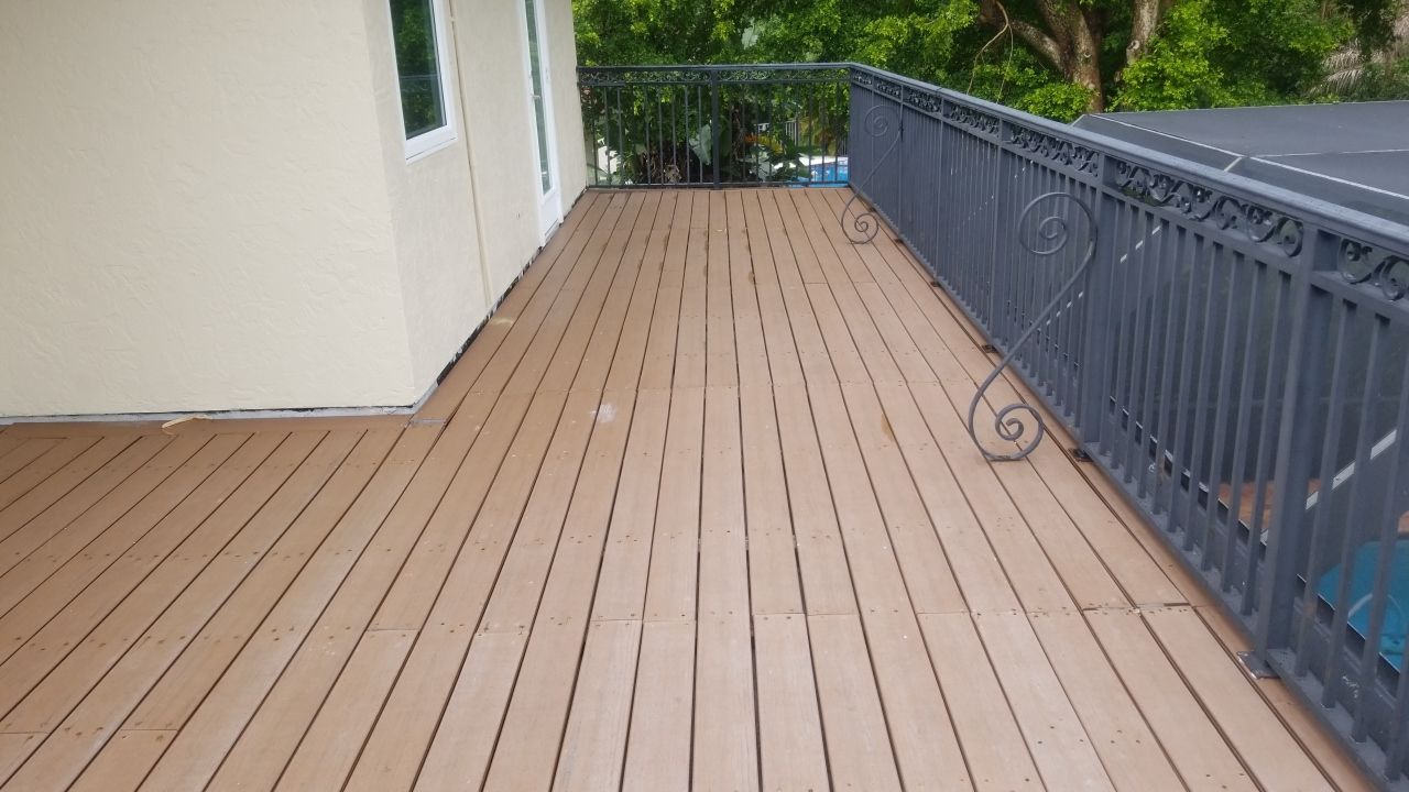 Residential Composite Decking and Soffit Repair Project in Boca Raton by Aastro Roofing