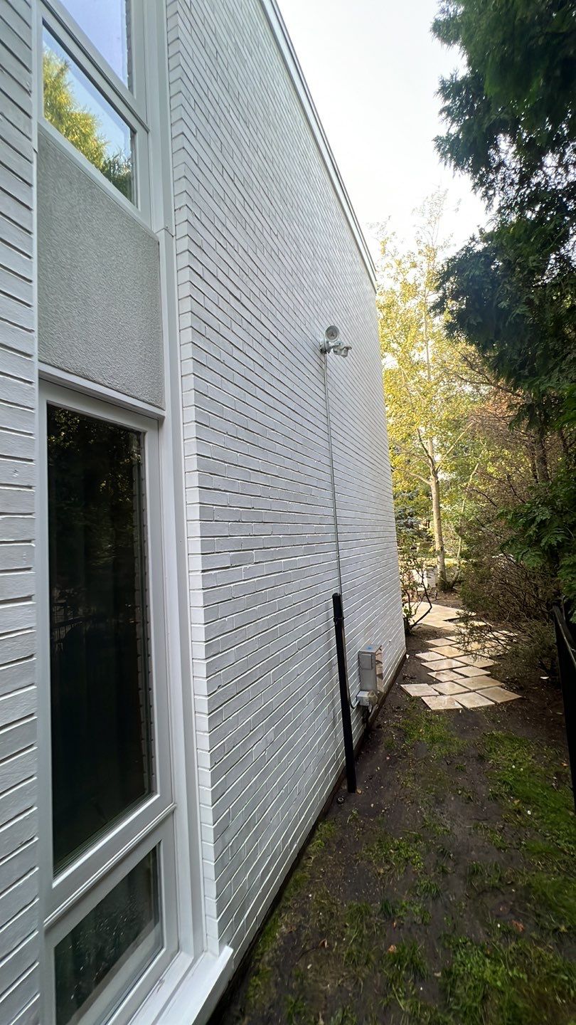 marble patio cleaning and sanding using Polysweep polymeric sand by Northern Power Washing LLC.