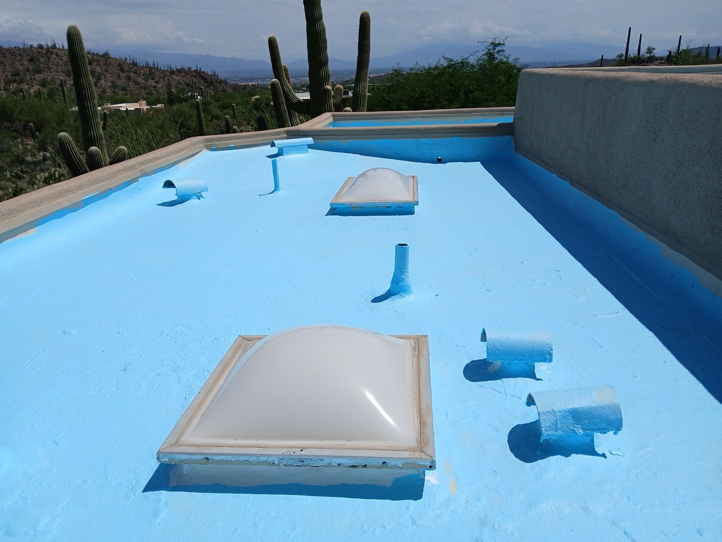 Residential Flat Roof Elastomeric Coating and Restoration in Tucson by West Coast Roofing AZ