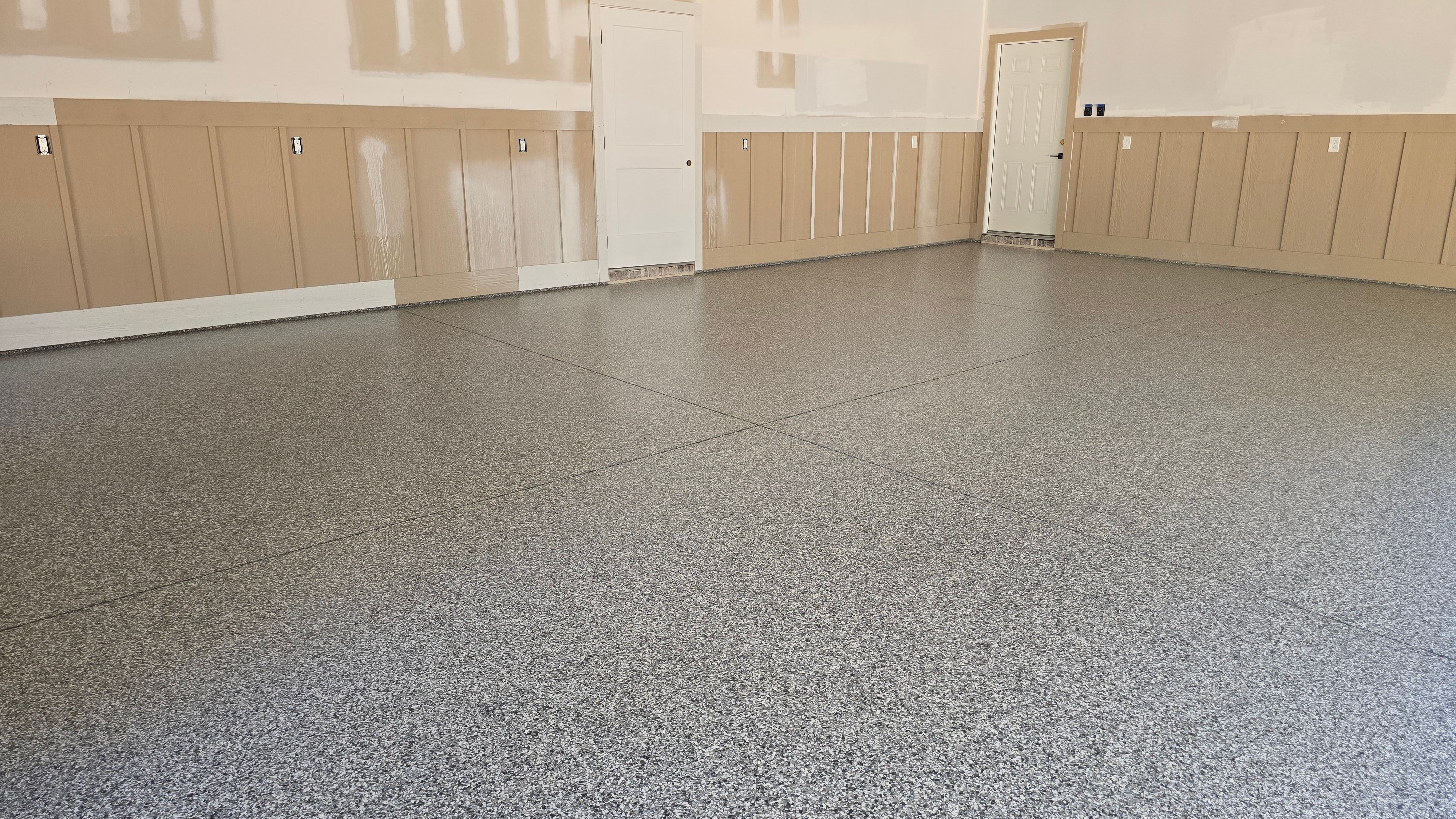 Garage using Mushroom by Elite Floor Solutions