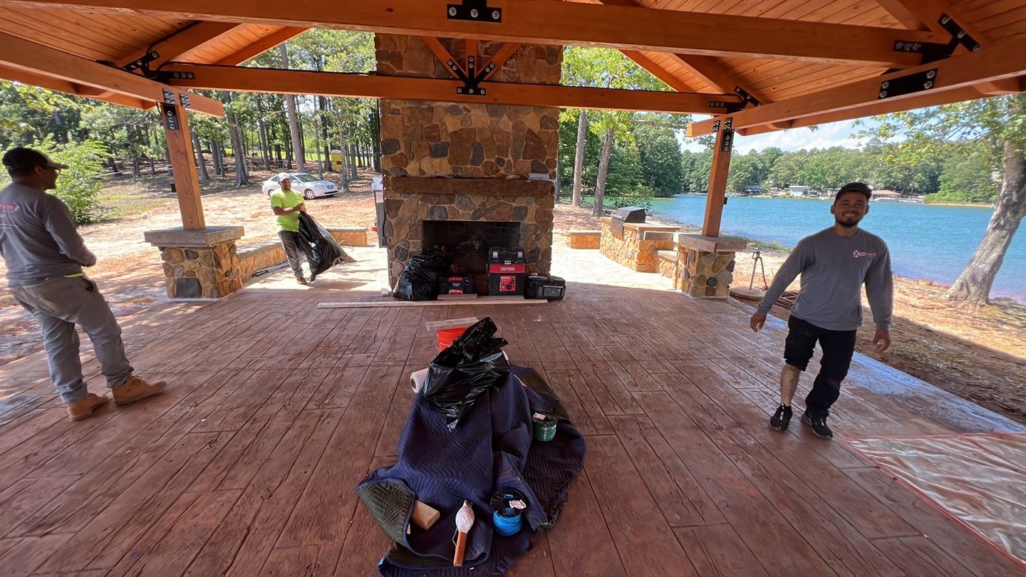 Stamped Concrete Pavilion Slab by Xtreme Concrete Services