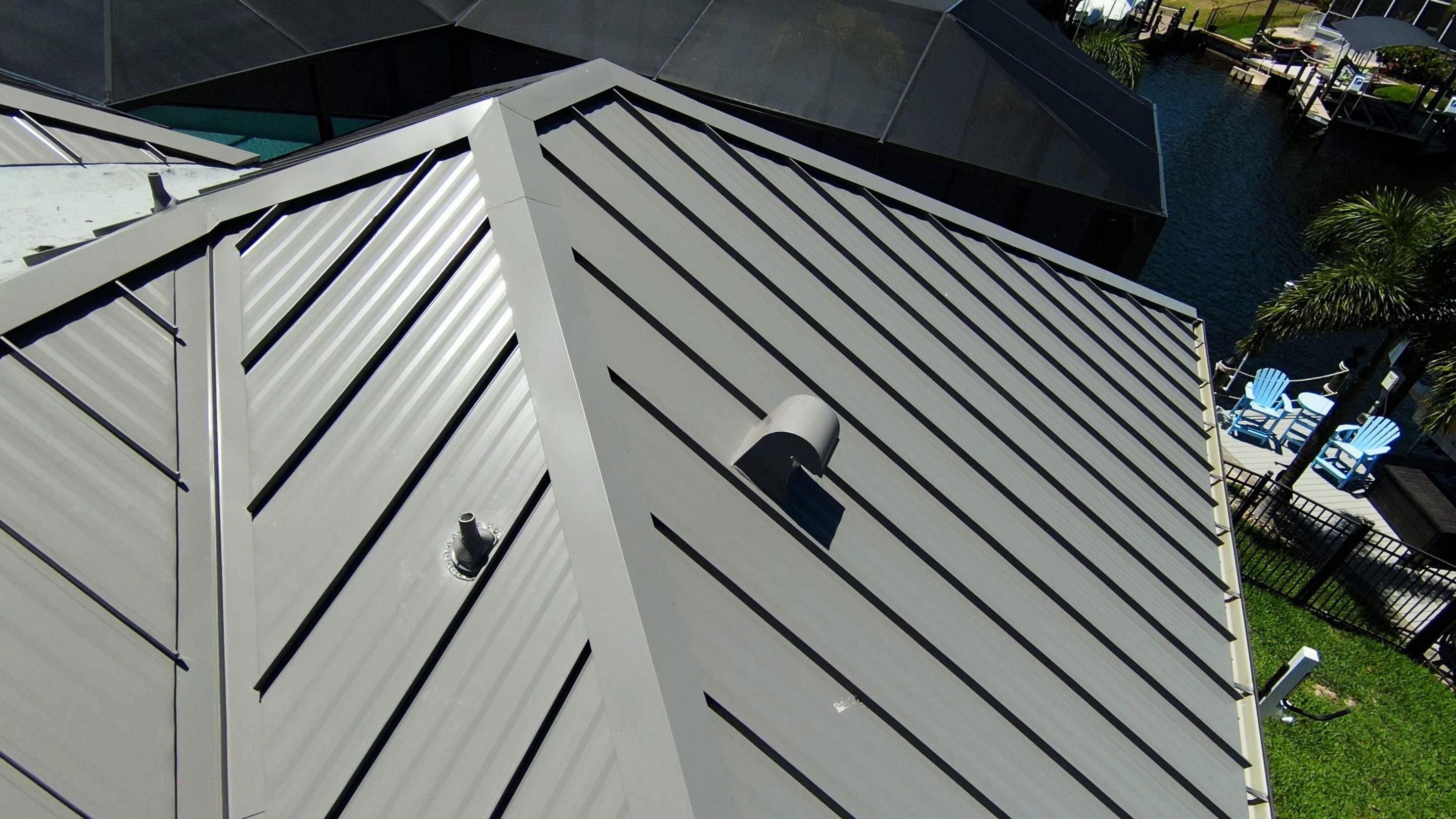 Residential Roofing Installation using Gulf Coast Metals Gulf Seam Panels by Four Peaks Roofing
