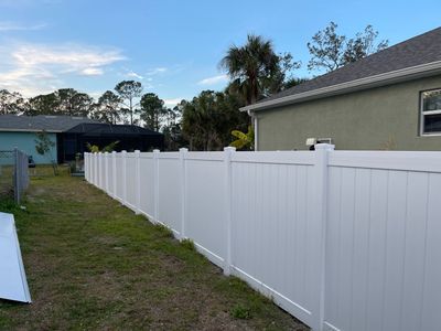 Vinyl Fence Installation using Vinyl Privacy Fence 