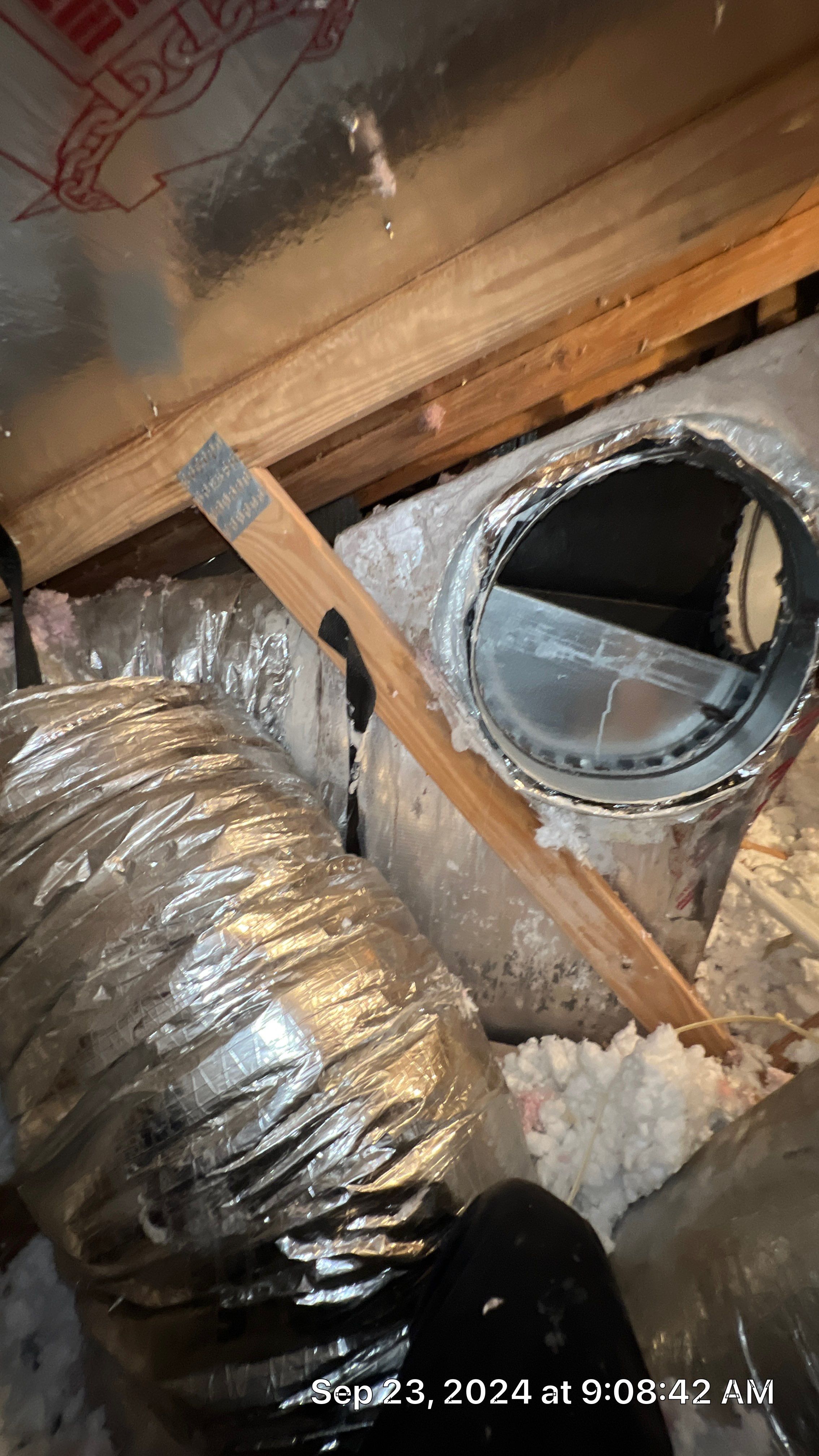 Duct modification in attic  by TIES360 Air Ducts Plus