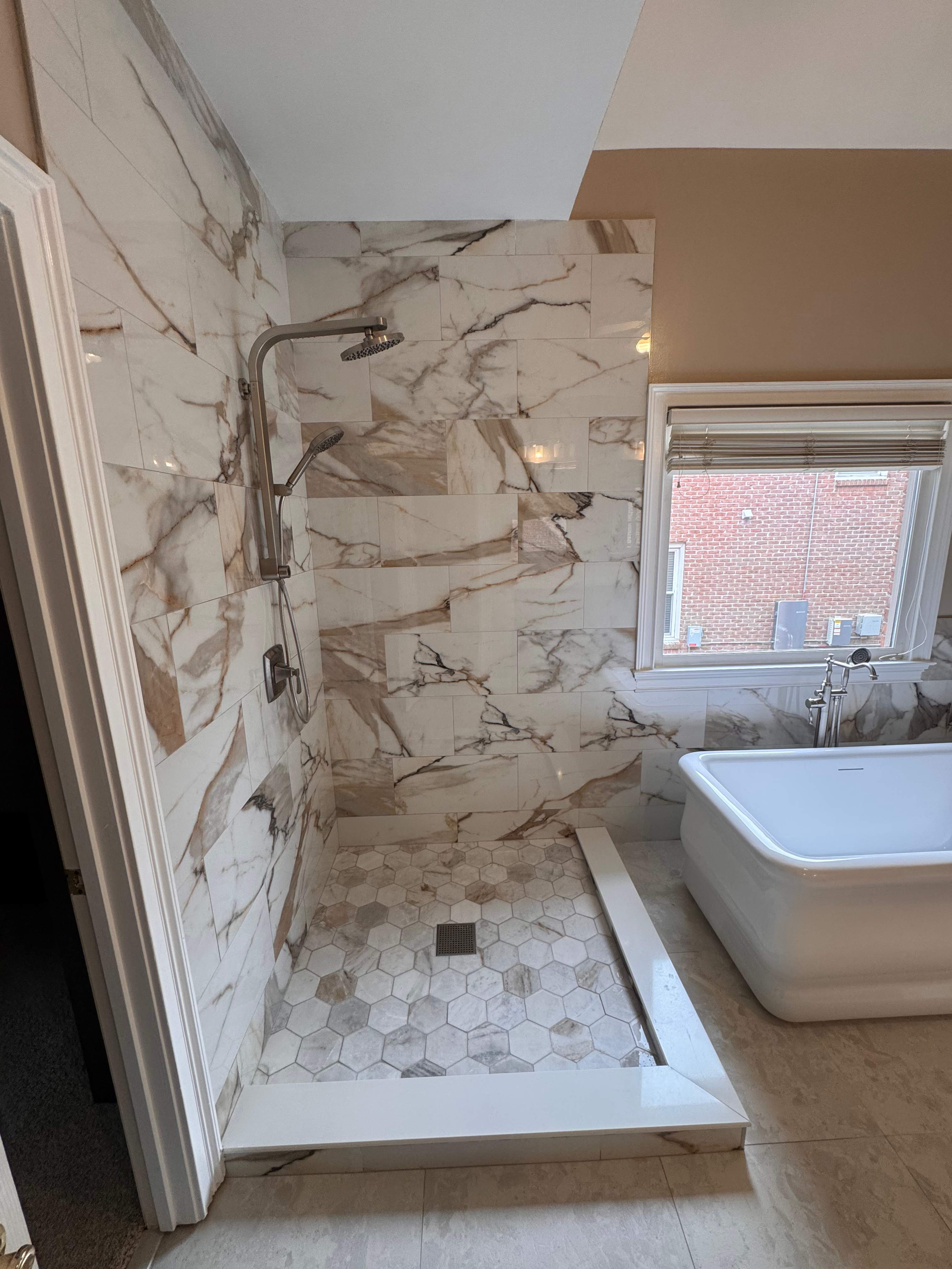 Master bathroom renovation by Prudencio