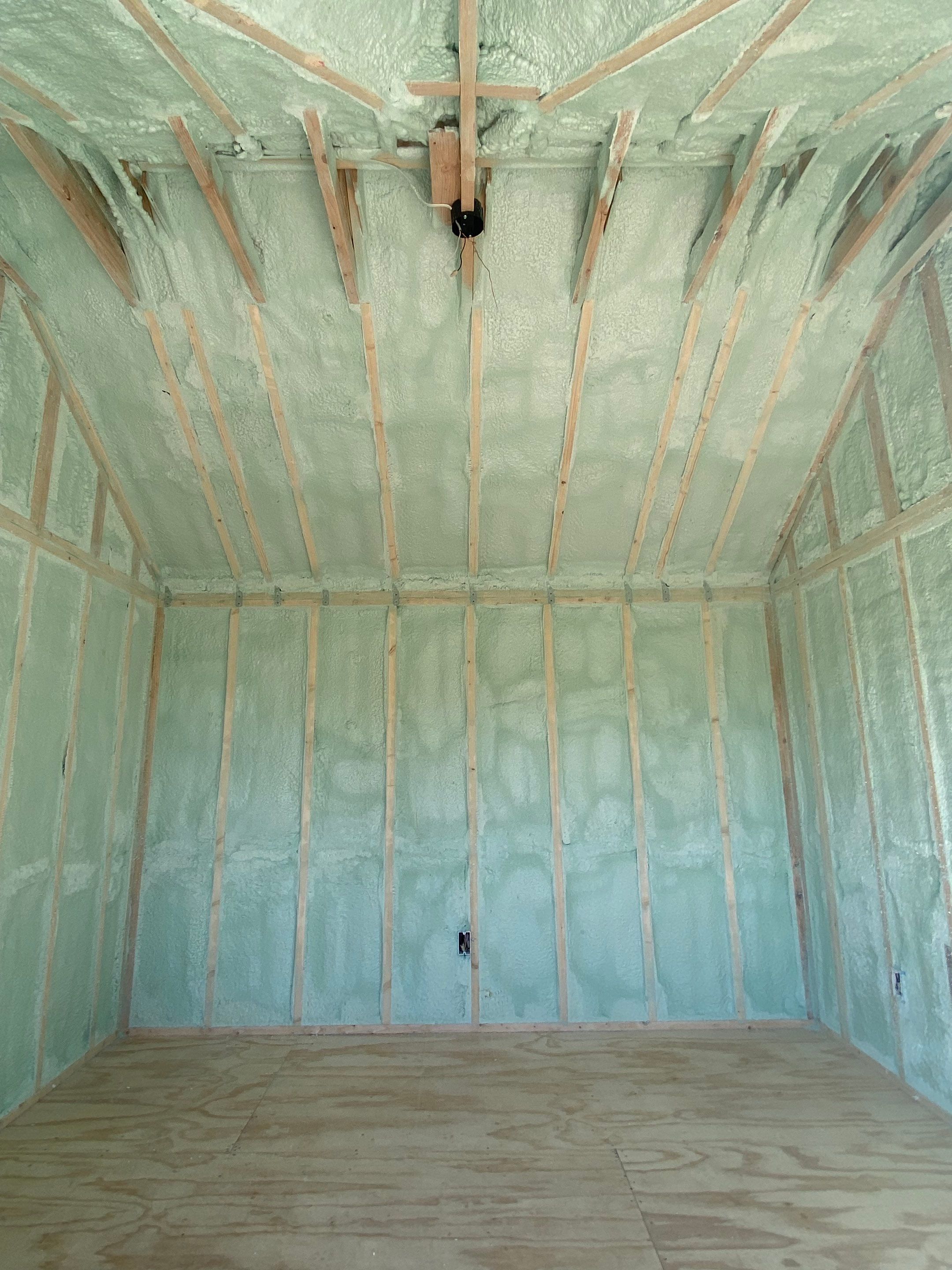 Exterior Walls using Closed Cell Spray Foam by NYS Foam & Energy